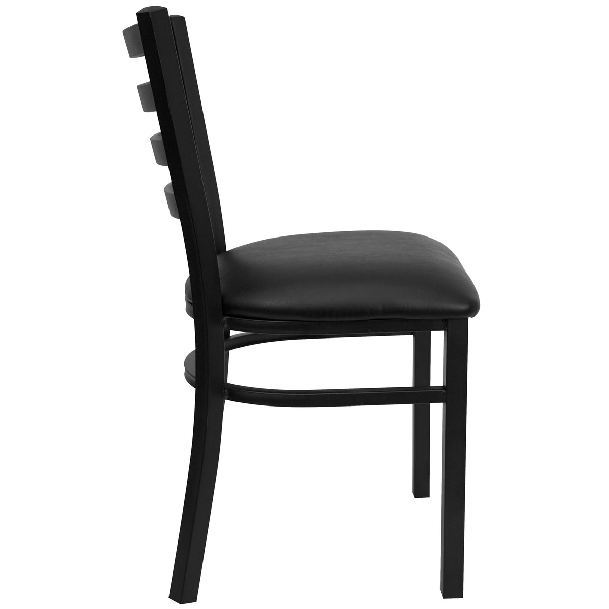 36'' Square Laminate Table Set with X-Base and 4 Ladder Back Metal Chairs