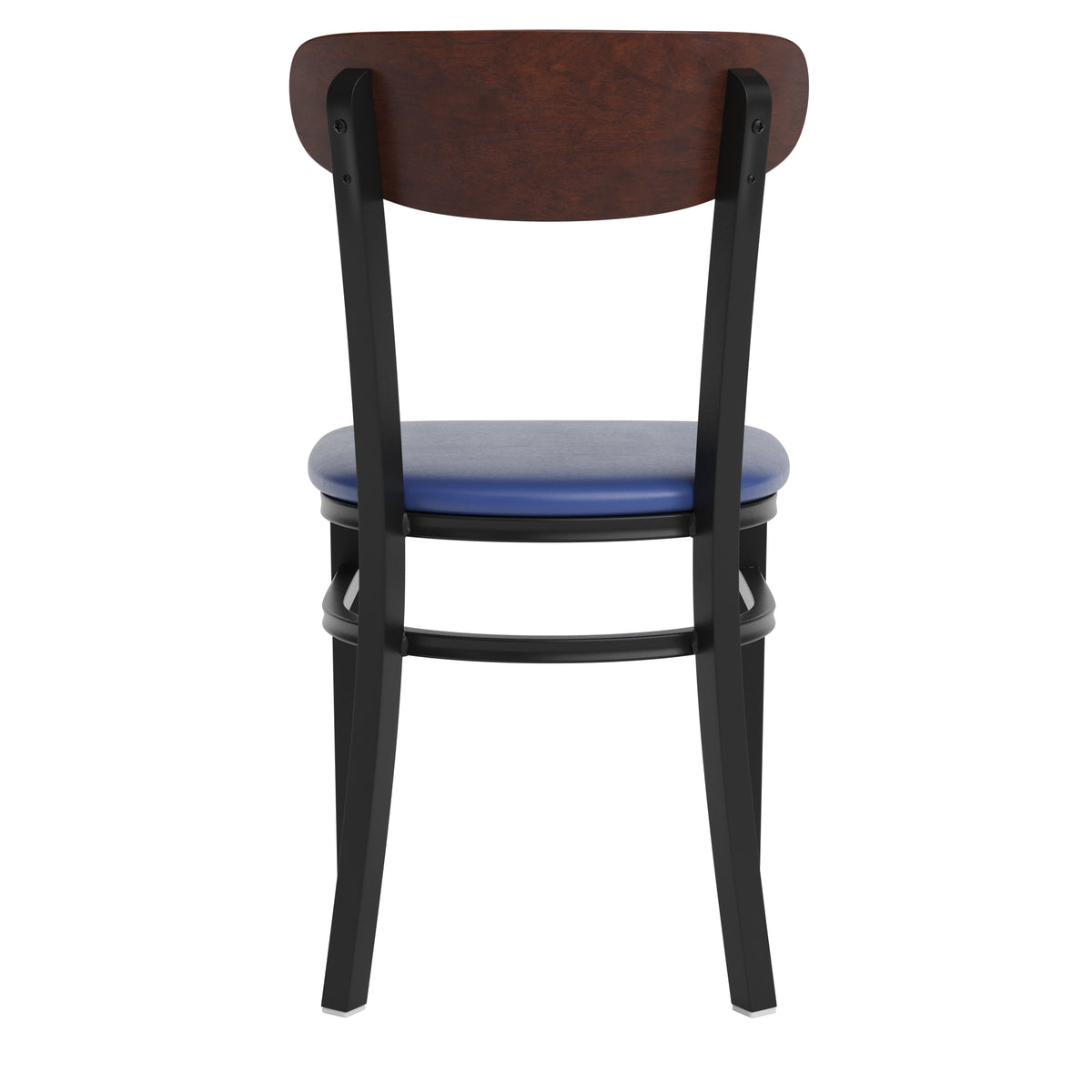 Wright Commercial Grade Dining Chair with 500 LB. Capacity Steel Frame, Solid Wood Seat, and Boomerang Back