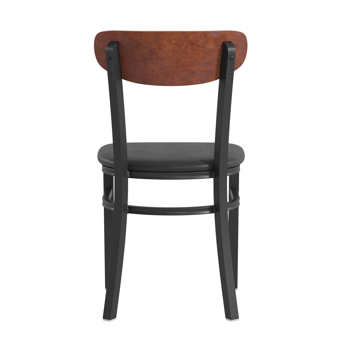Wright Commercial Grade Dining Chair with 500 LB. Capacity Steel Frame, Solid Wood Seat, and Boomerang Back