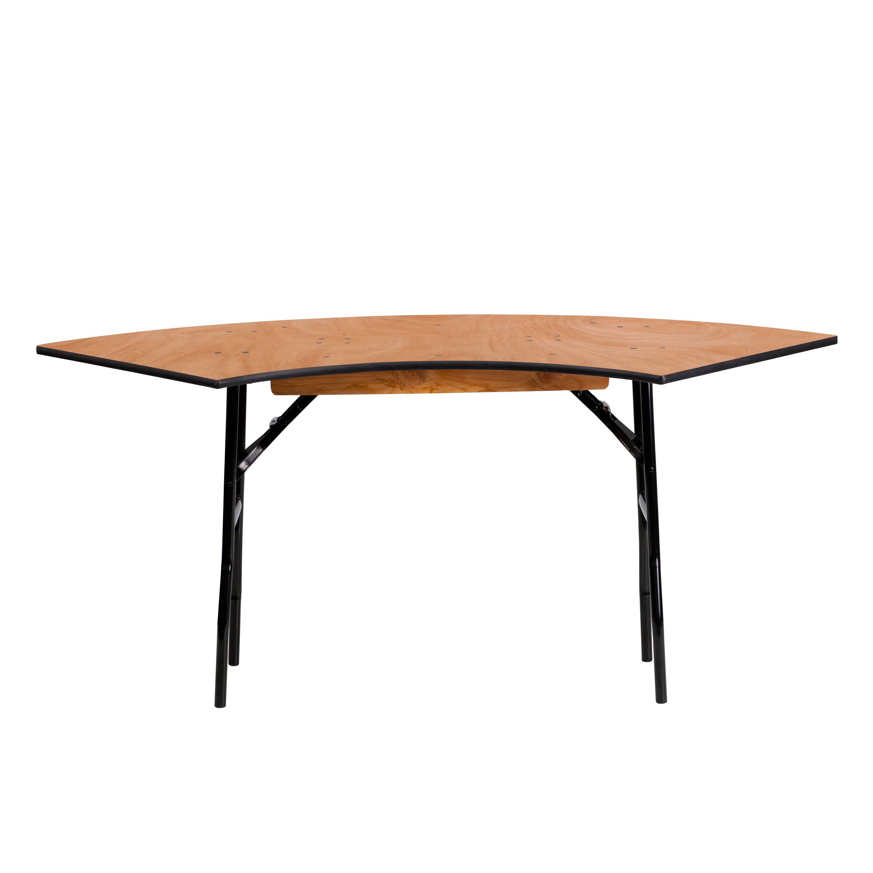 5.5 ft. x 2 ft. Serpentine Wood Folding Banquet Table-Serpentine Folding Table-Flash Furniture-Wall2Wall Furnishings