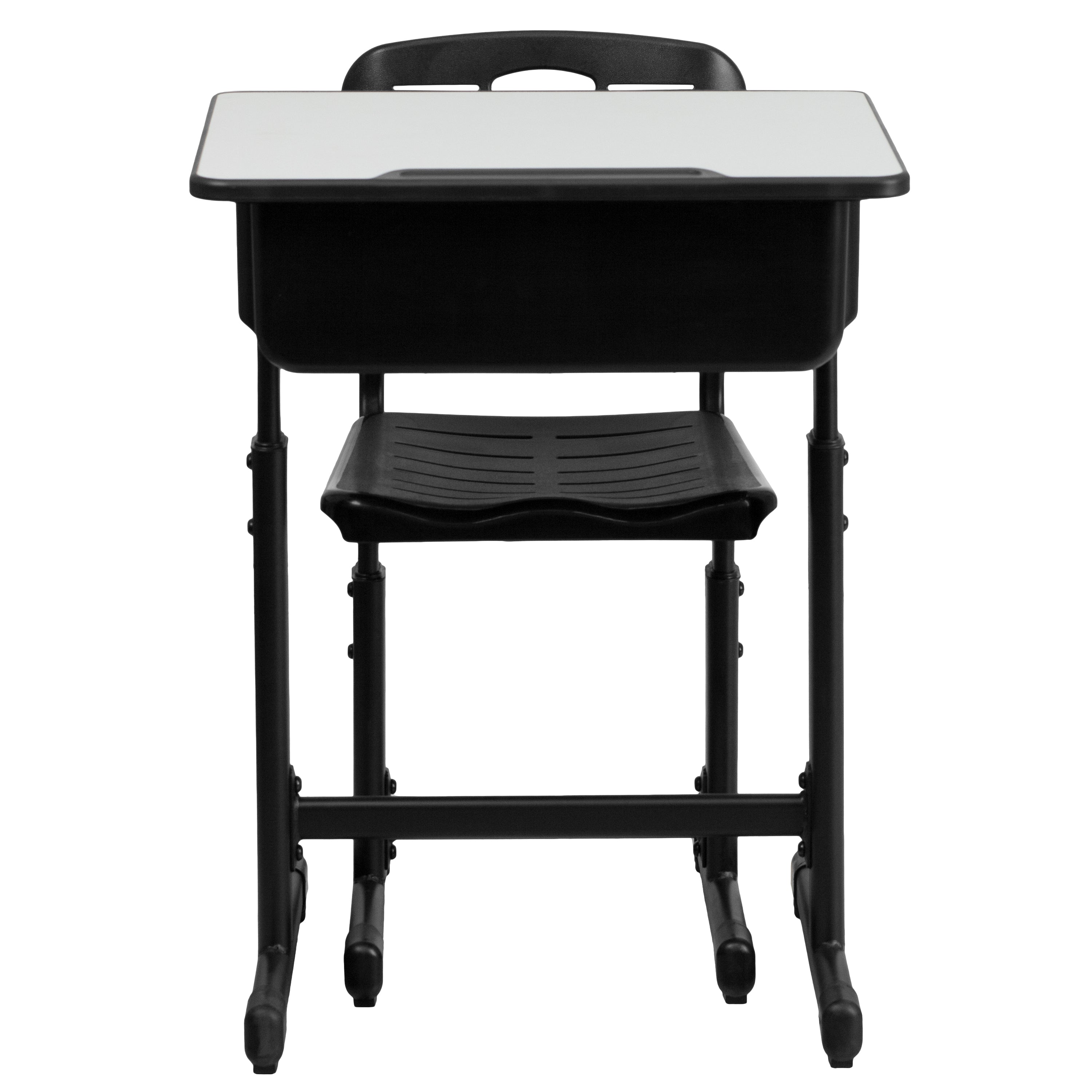 Adjustable Height Student Desk and Chair with Pedestal Frame