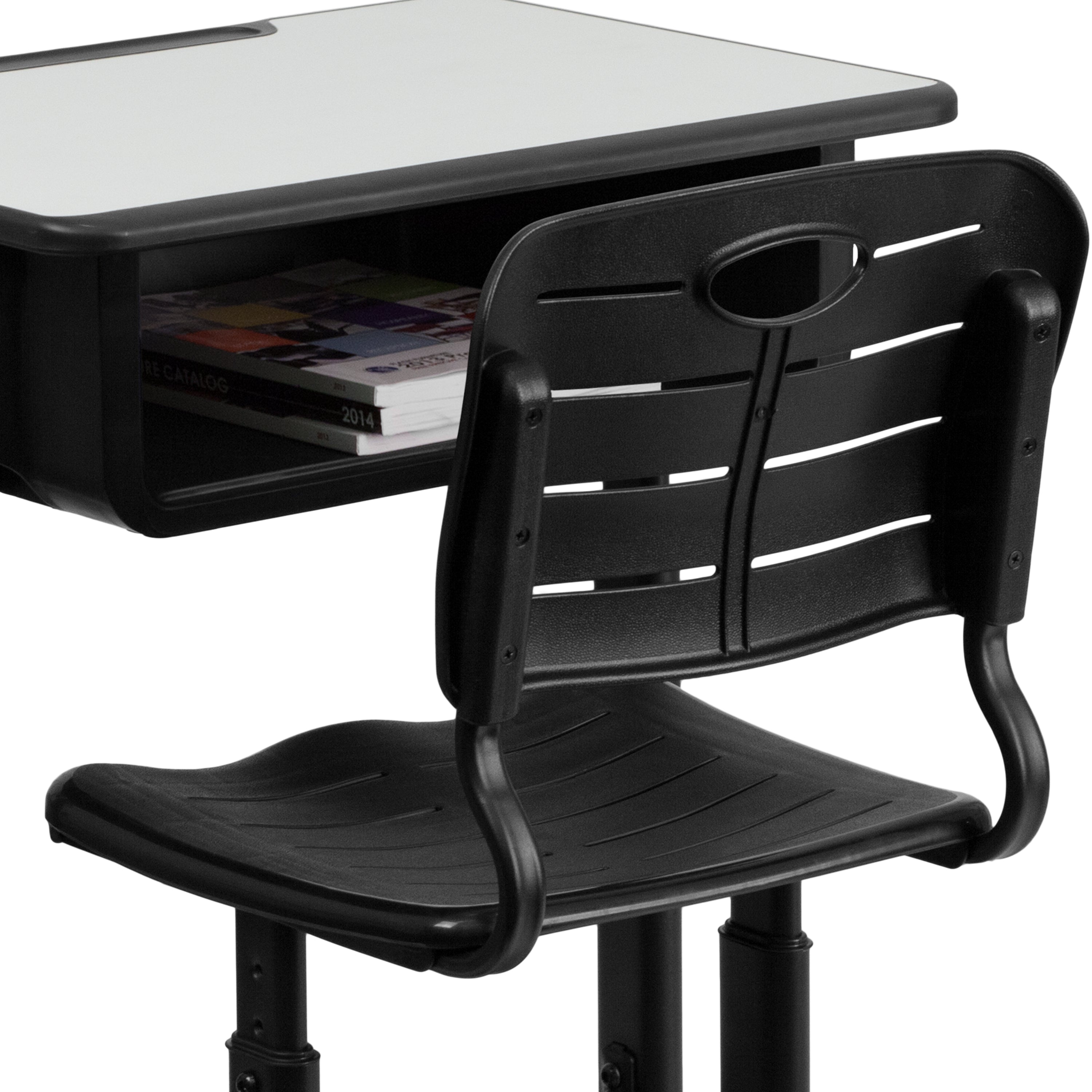 Adjustable Height Student Desk and Chair with Pedestal Frame