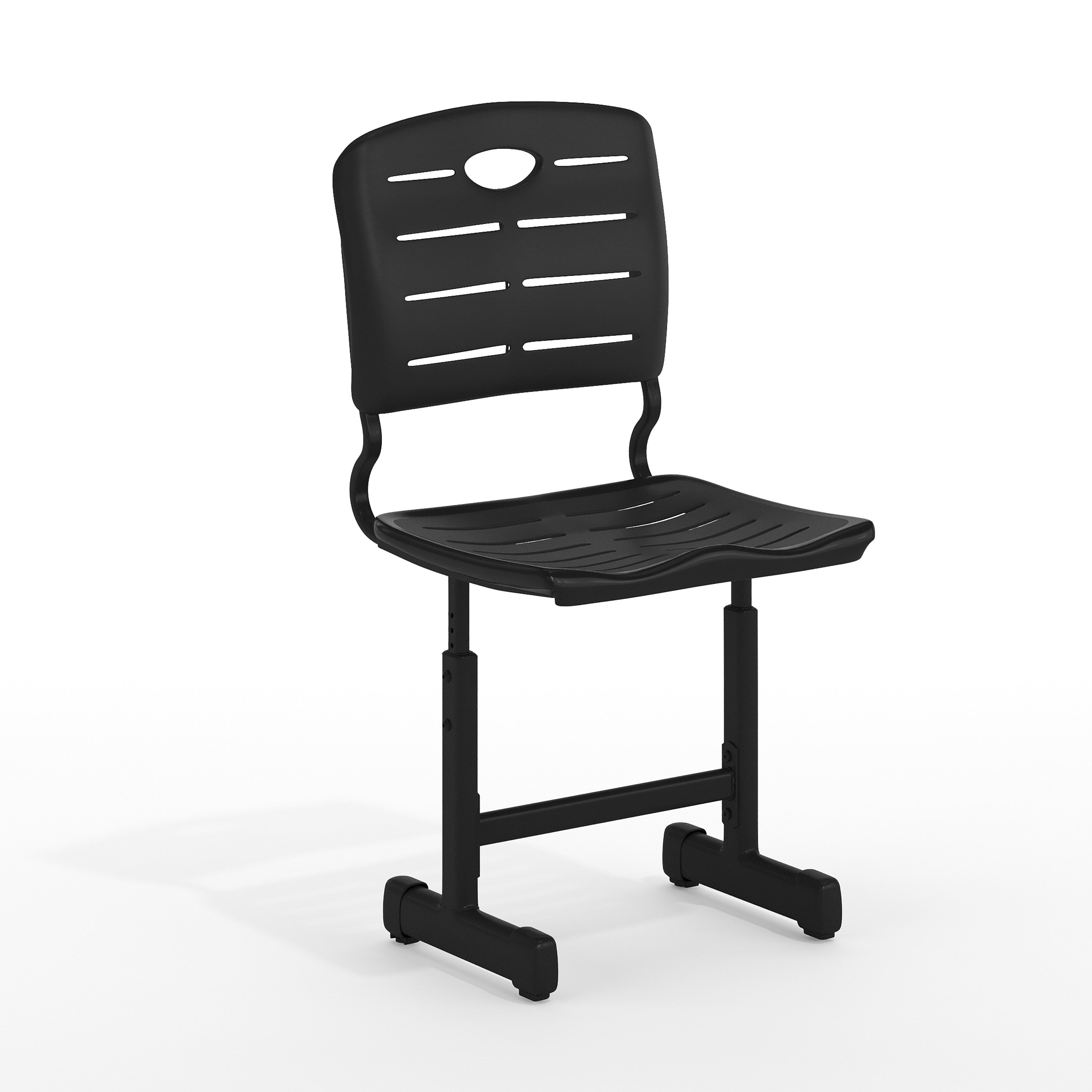 Adjustable Height Student Chair with Pedestal Frame