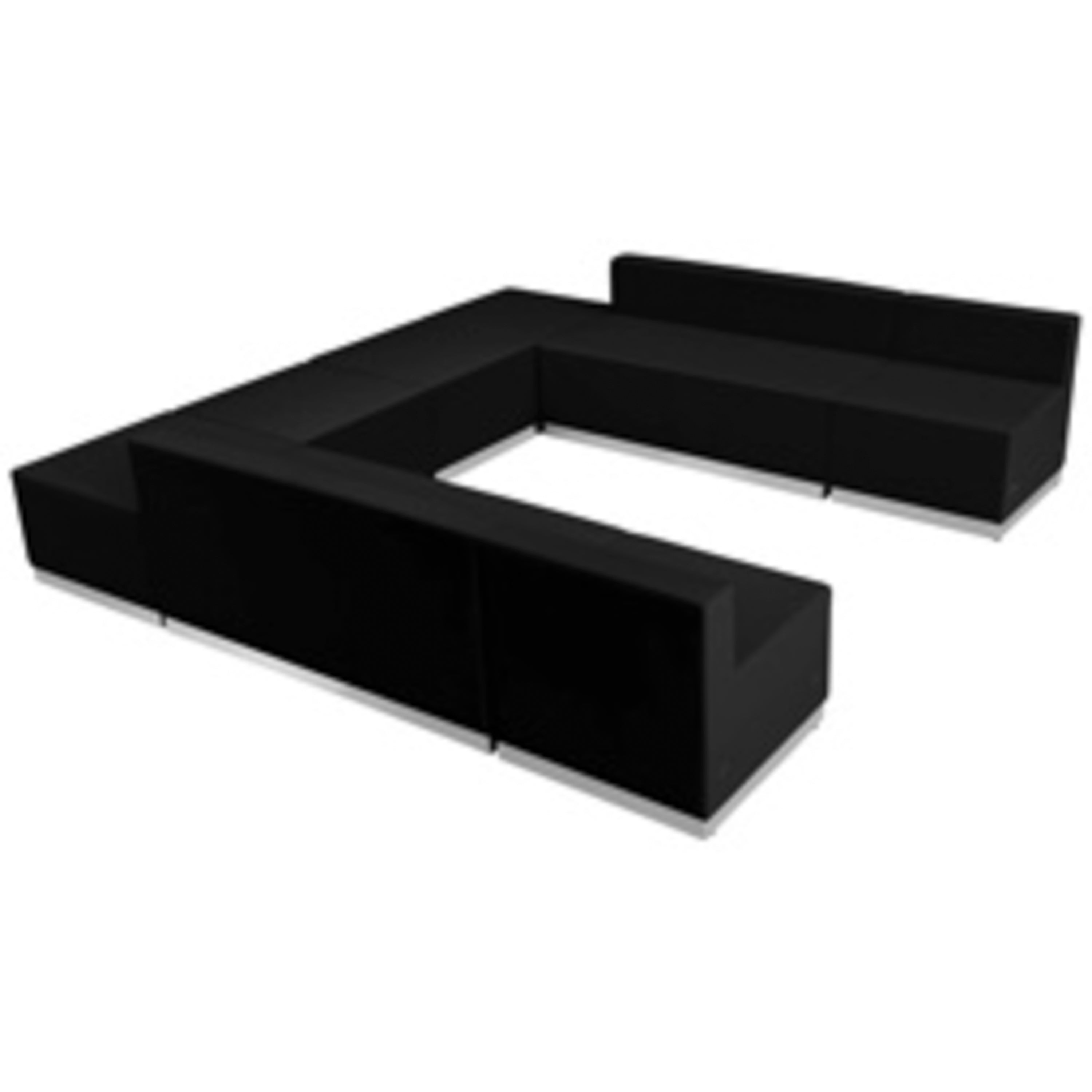 HERCULES Alon Series LeatherSoft Reception Configuration, 8 Pieces-Modular Reception Set-Flash Furniture-Wall2Wall Furnishings
