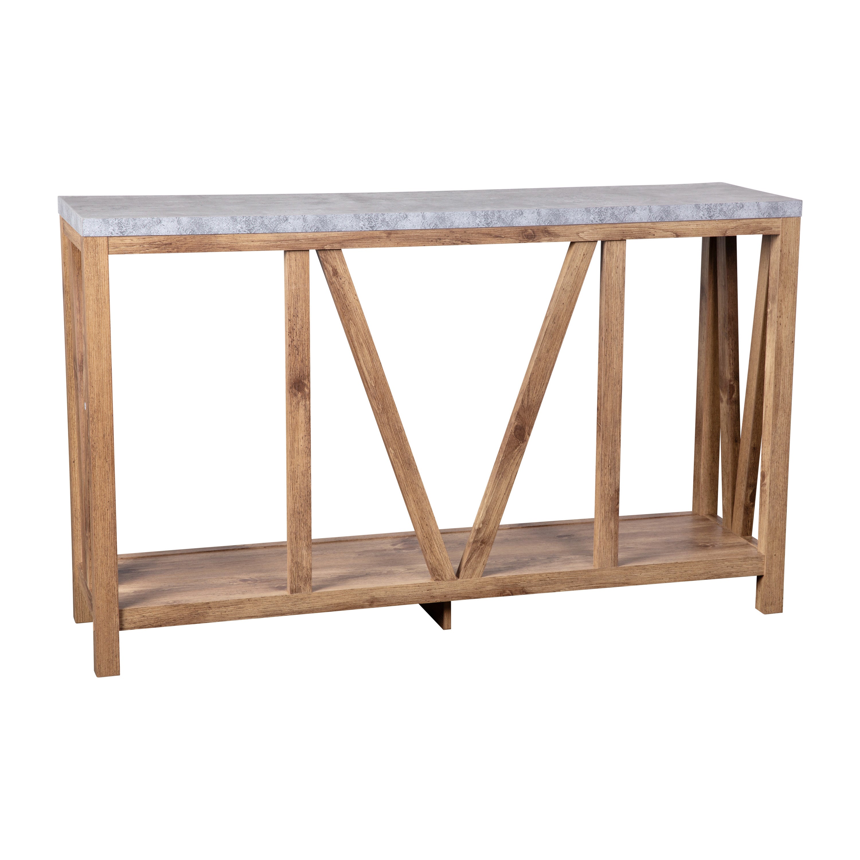 Charlotte Modern 2-Tier Farmhouse Entryway Living Room Console Accent Table