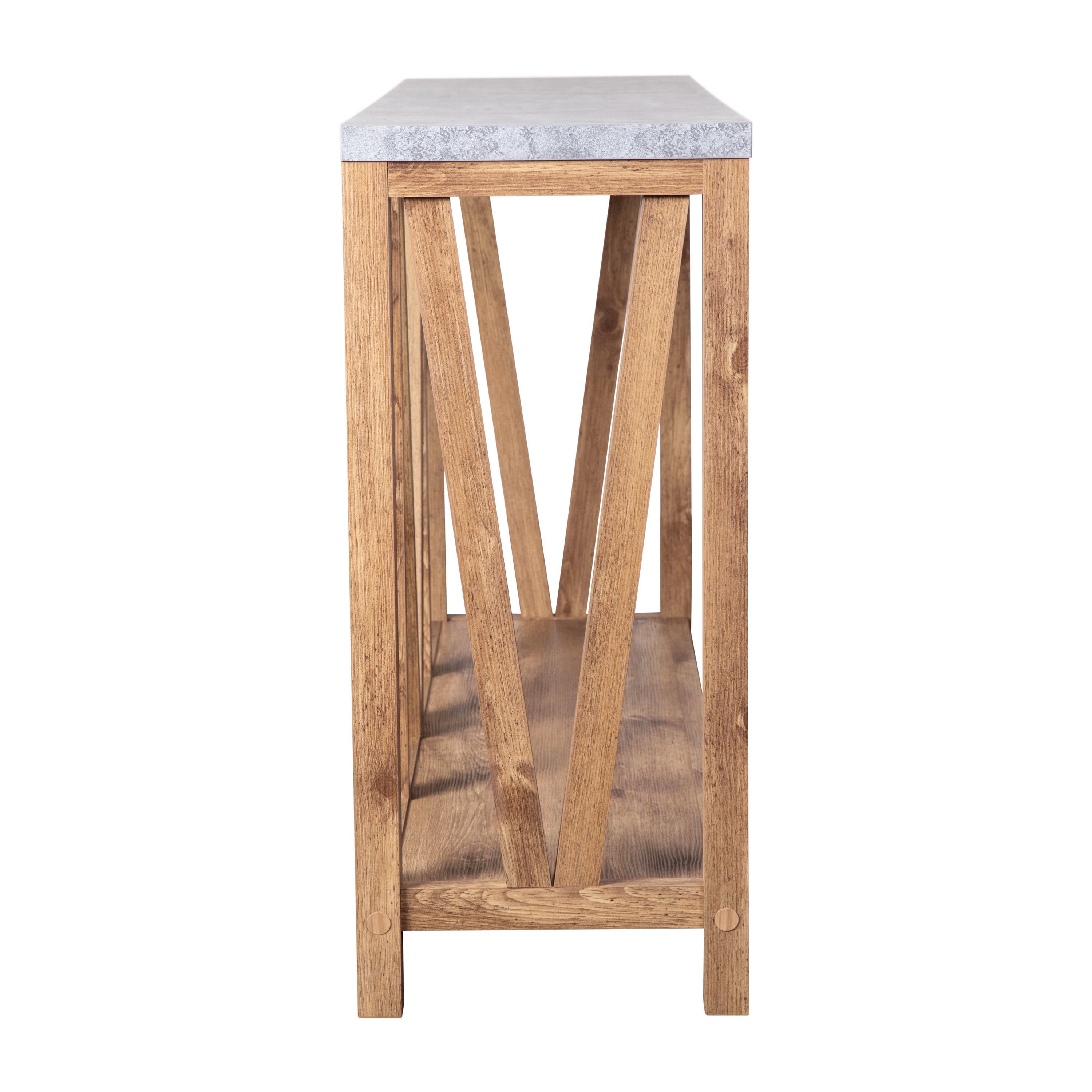 Charlotte Modern 2-Tier Farmhouse Entryway Living Room Console Accent Table