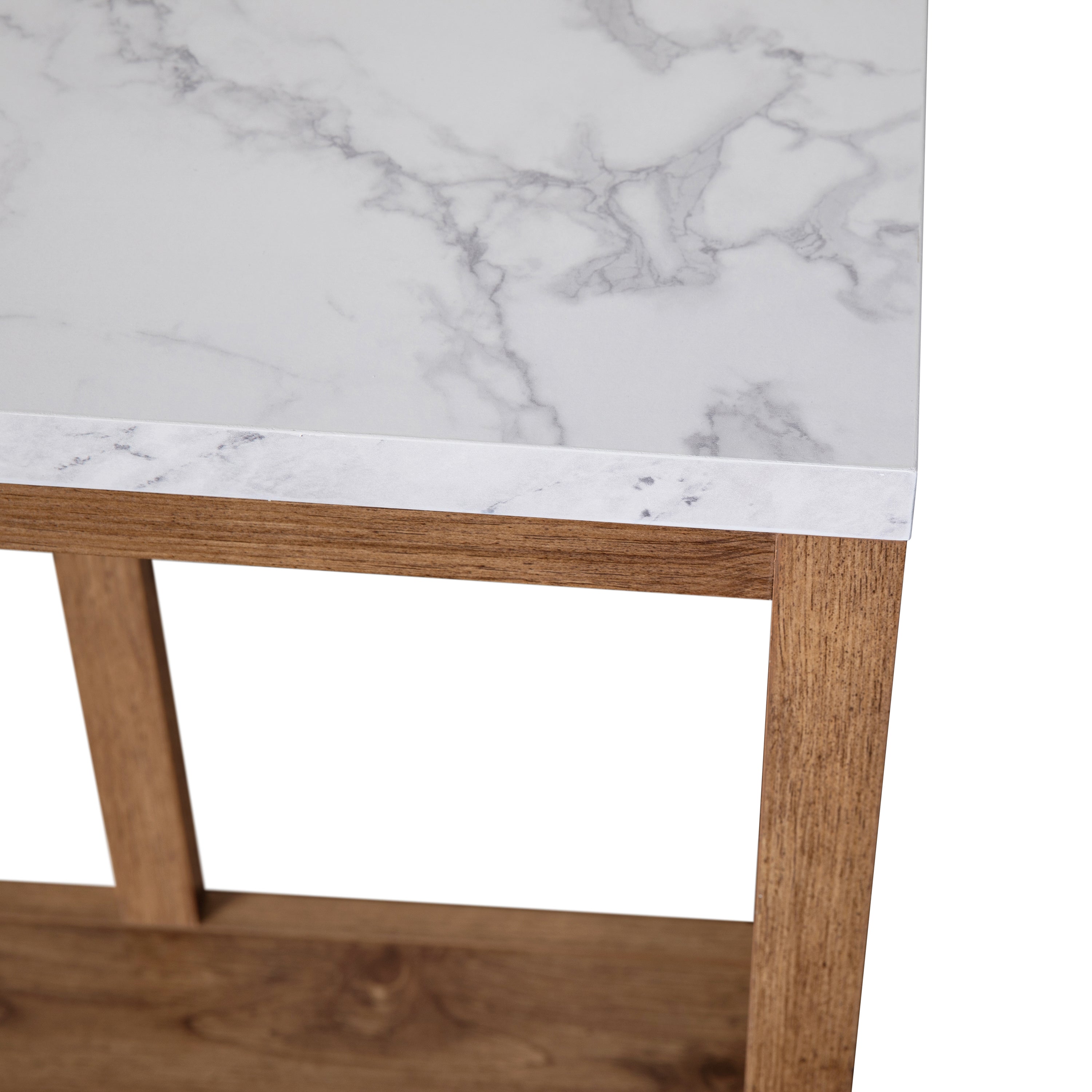 Charlotte Modern 2-Tier Farmhouse Entryway Living Room Console Accent Table