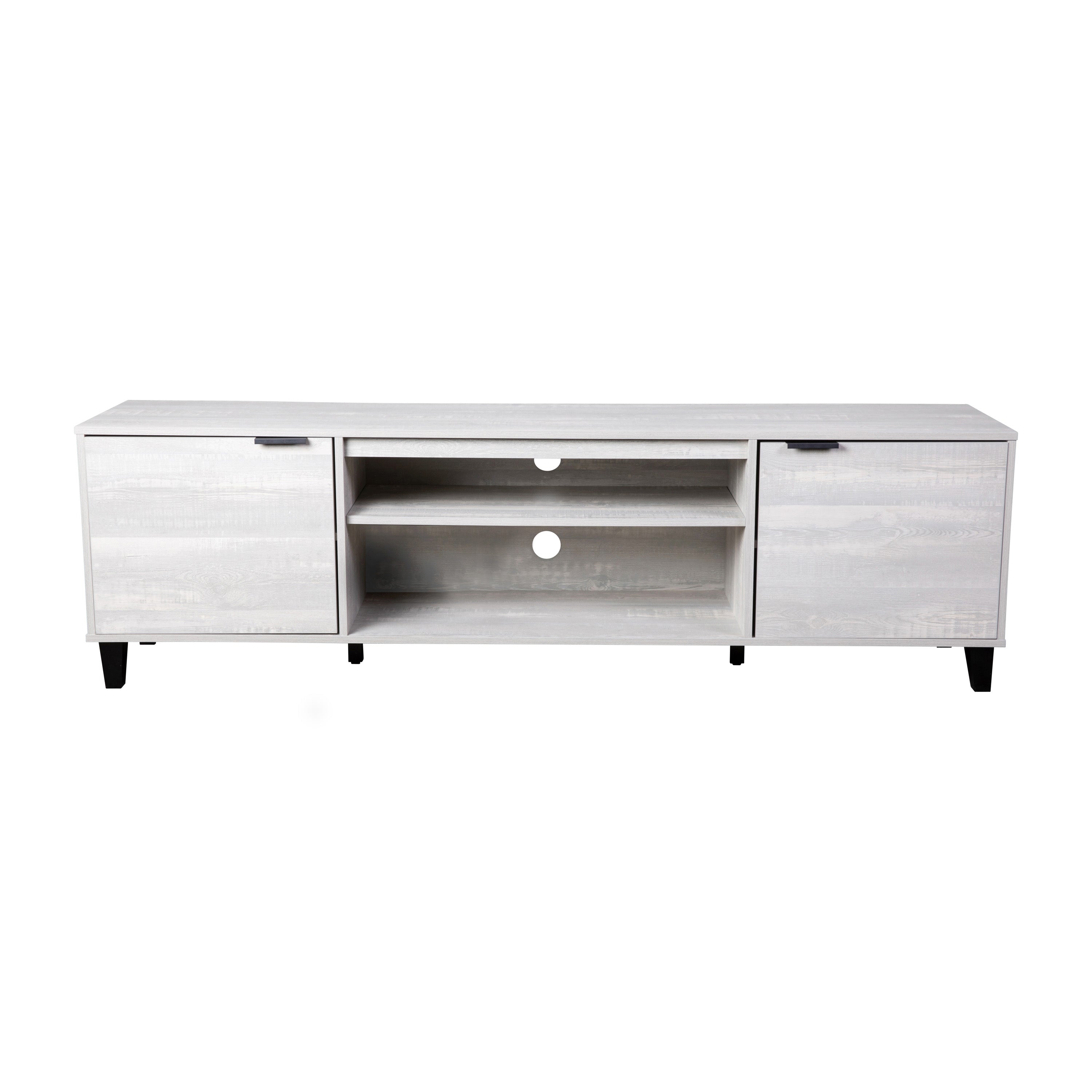 Nelson 70" Mid Century Modern TV Stand for up to 60" TV's with Adjustable Shelves and Dual Storage Compartments
