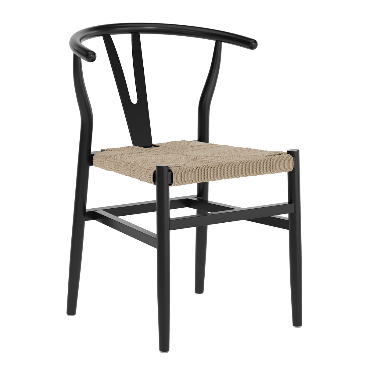 Logan Commercial Grade Y-Back Style Wood and Kraft Paper Stackable Dining Chair