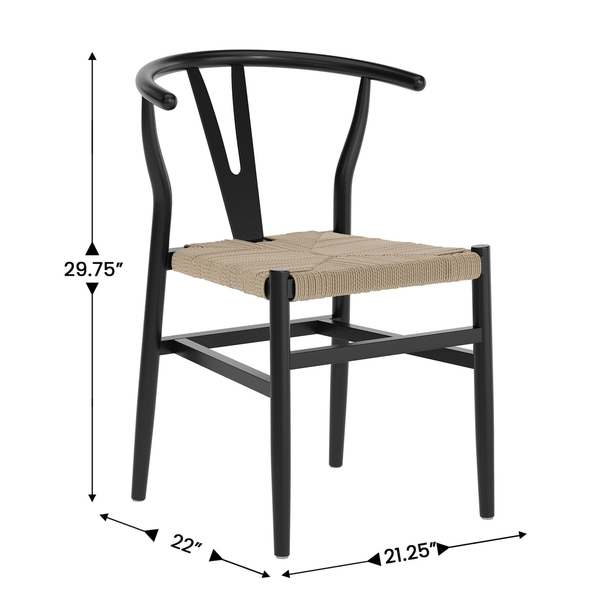 Logan Commercial Grade Y-Back Style Wood and Kraft Paper Stackable Dining Chair