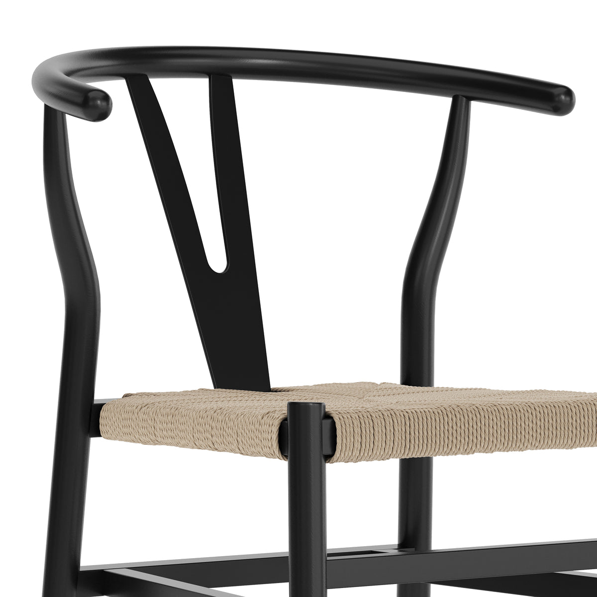 Logan Commercial Grade Y-Back Style Wood and Kraft Paper Stackable Dining Chair
