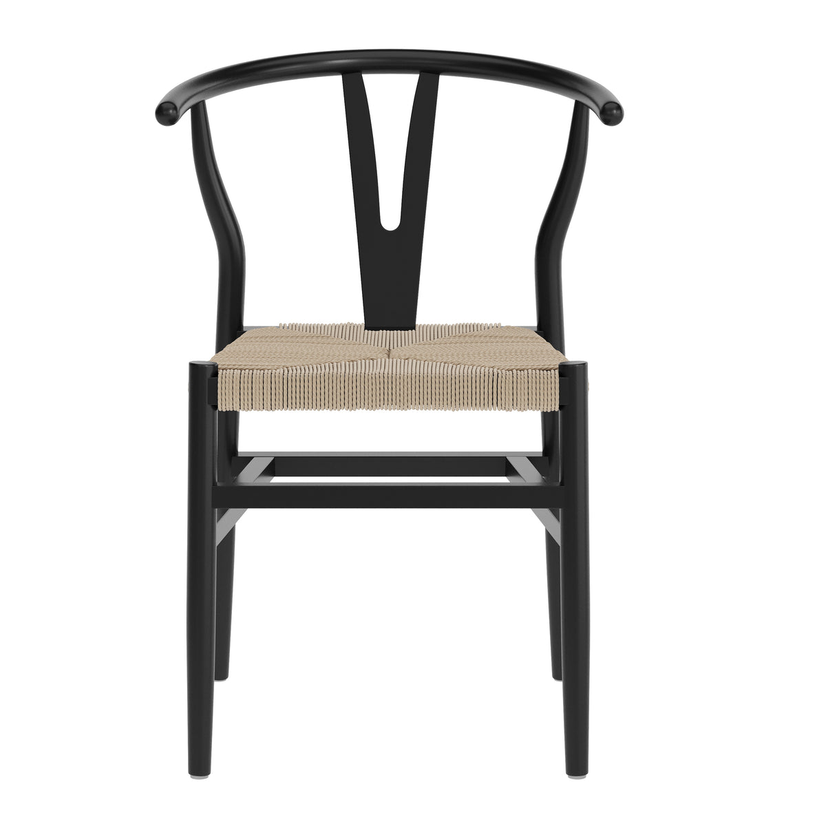 Logan Commercial Grade Y-Back Style Wood and Kraft Paper Stackable Dining Chair