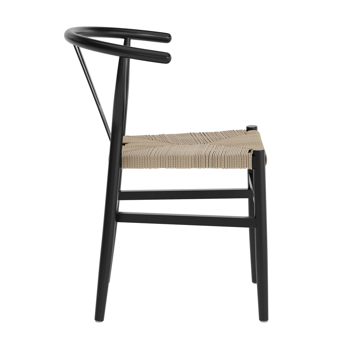 Logan Commercial Grade Y-Back Style Wood and Kraft Paper Stackable Dining Chair