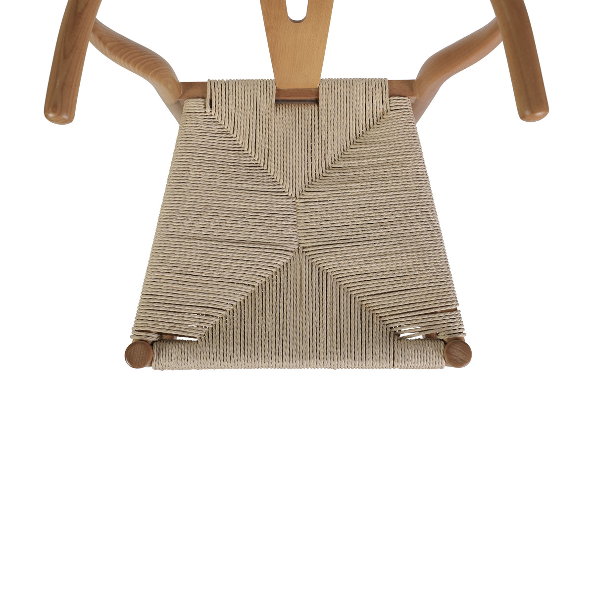 Logan Commercial Grade Y-Back Style Wood and Kraft Paper Stackable Dining Chair