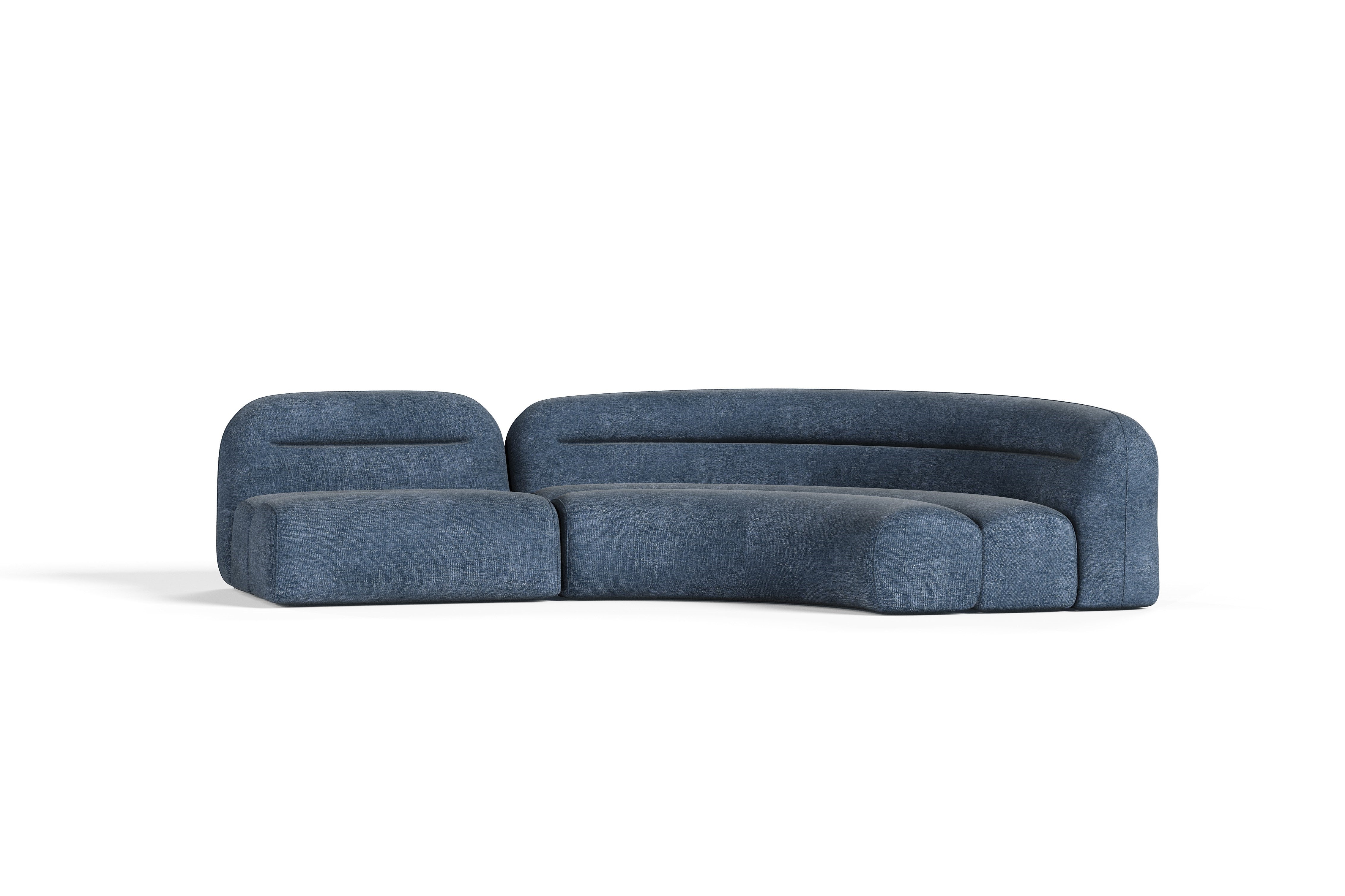 Divani Casa Forman Modern Fabric Modular Sectional Sofa 2 Piece Sectional