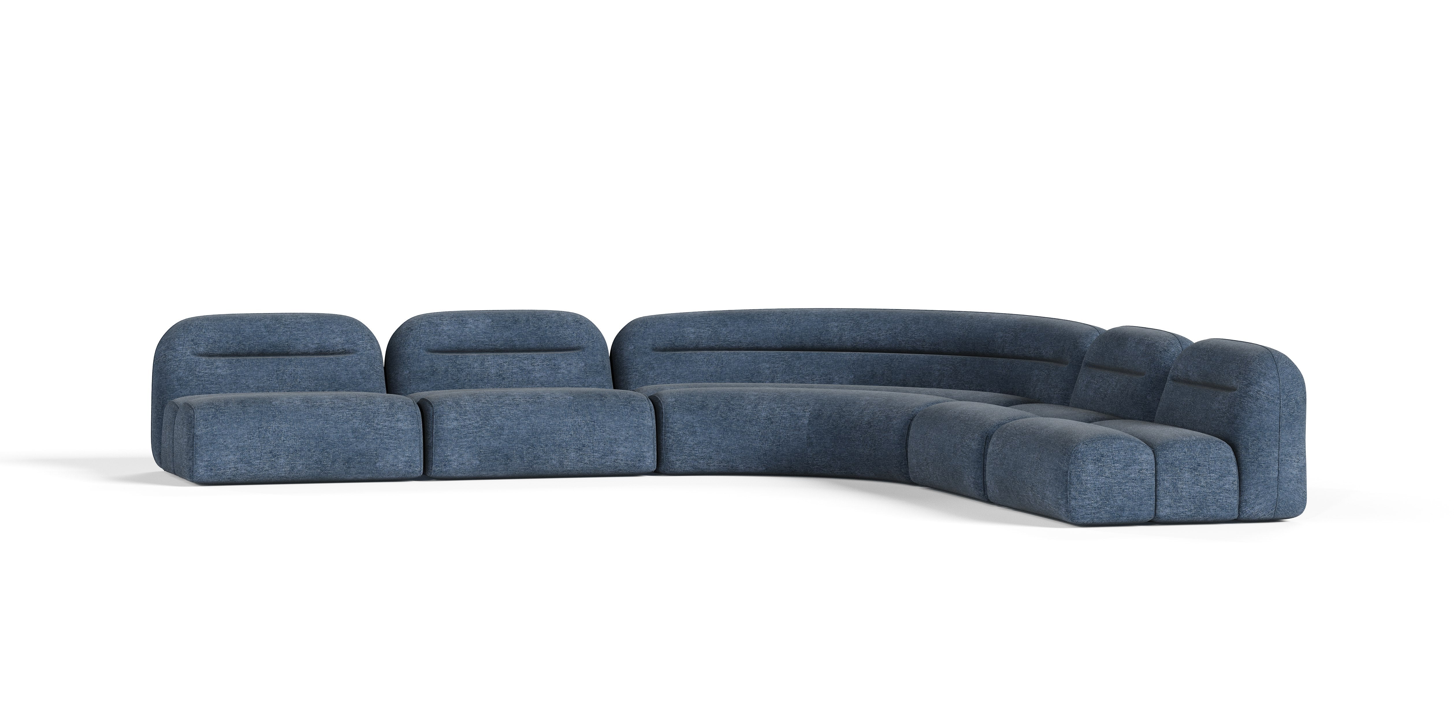 Divani Casa Forman Modern Fabric Modular Sectional Sofa 5 Piece Sectional