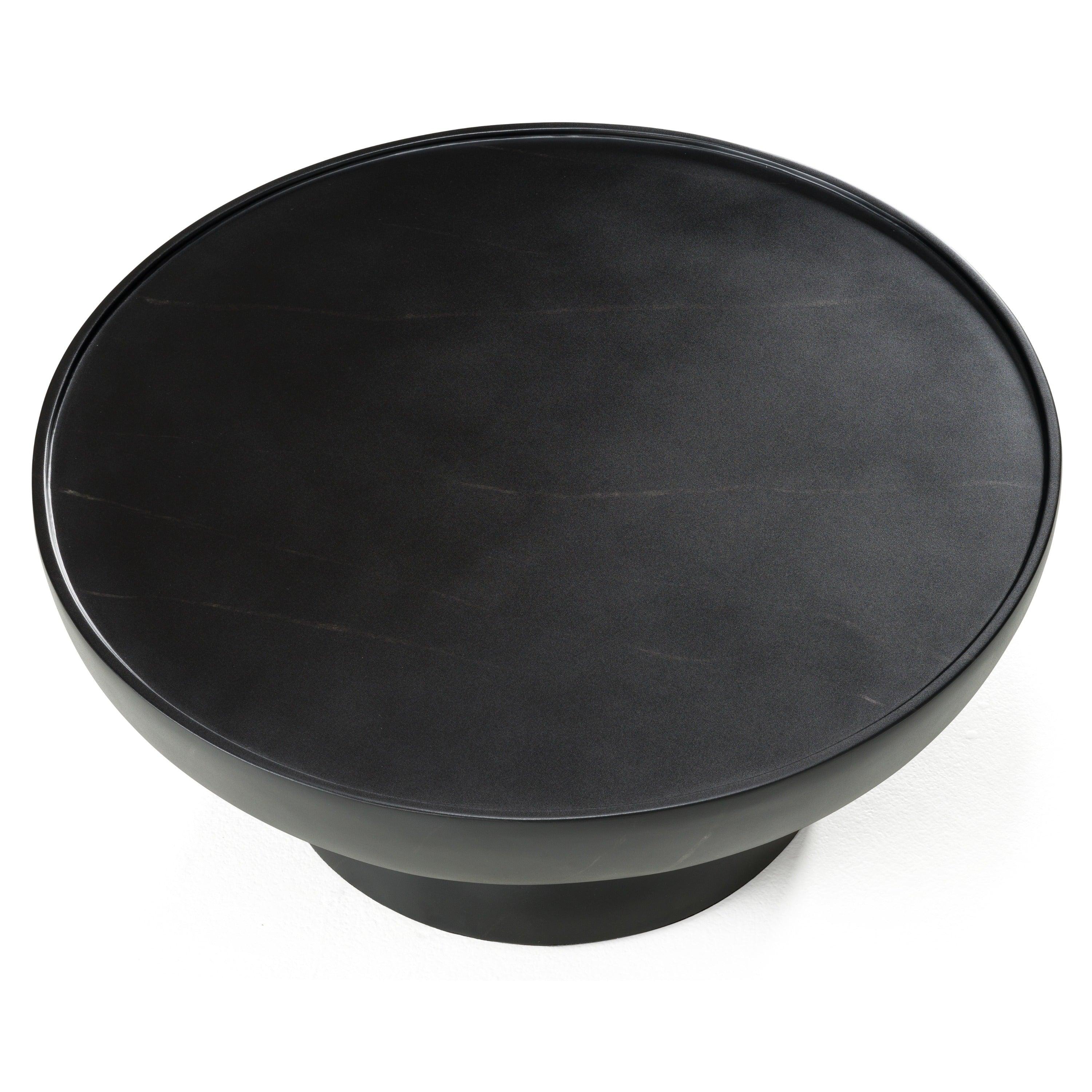Akron Modern Faux Marble Round Coffee Table