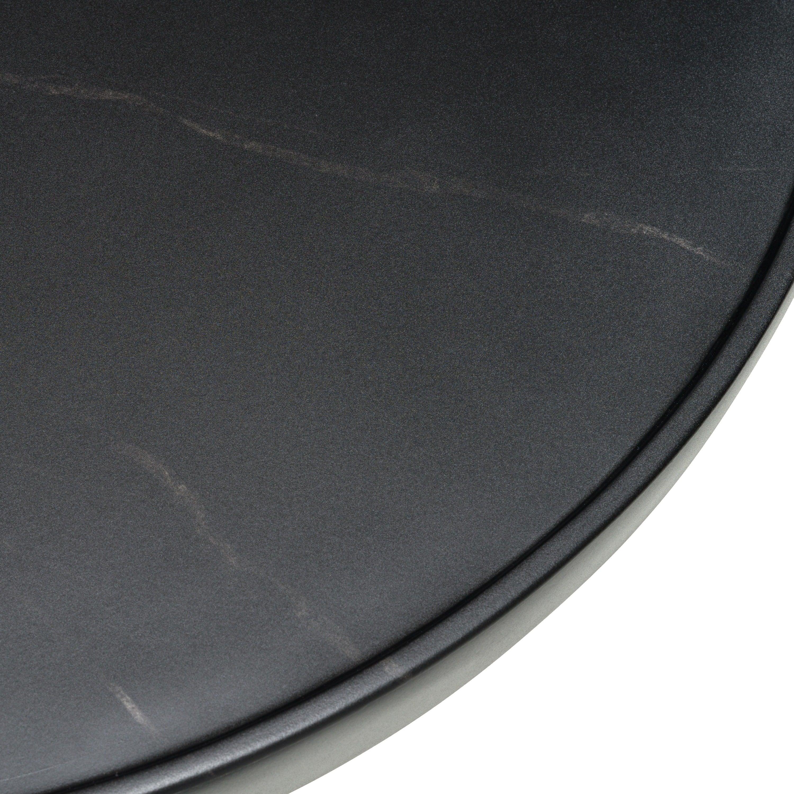 Akron Modern Faux Marble Round Coffee Table