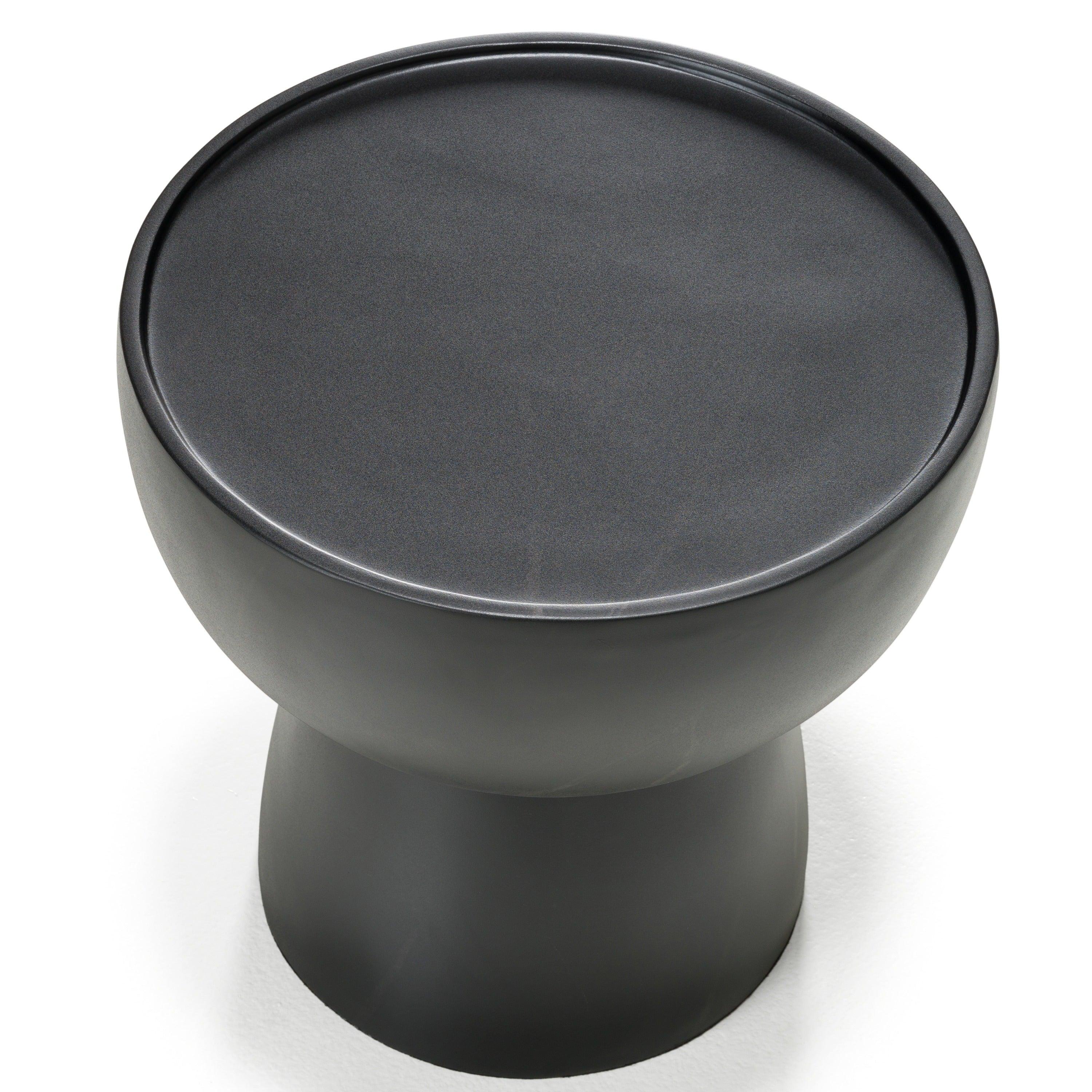 Akron Modern Faux Marble Round End Table