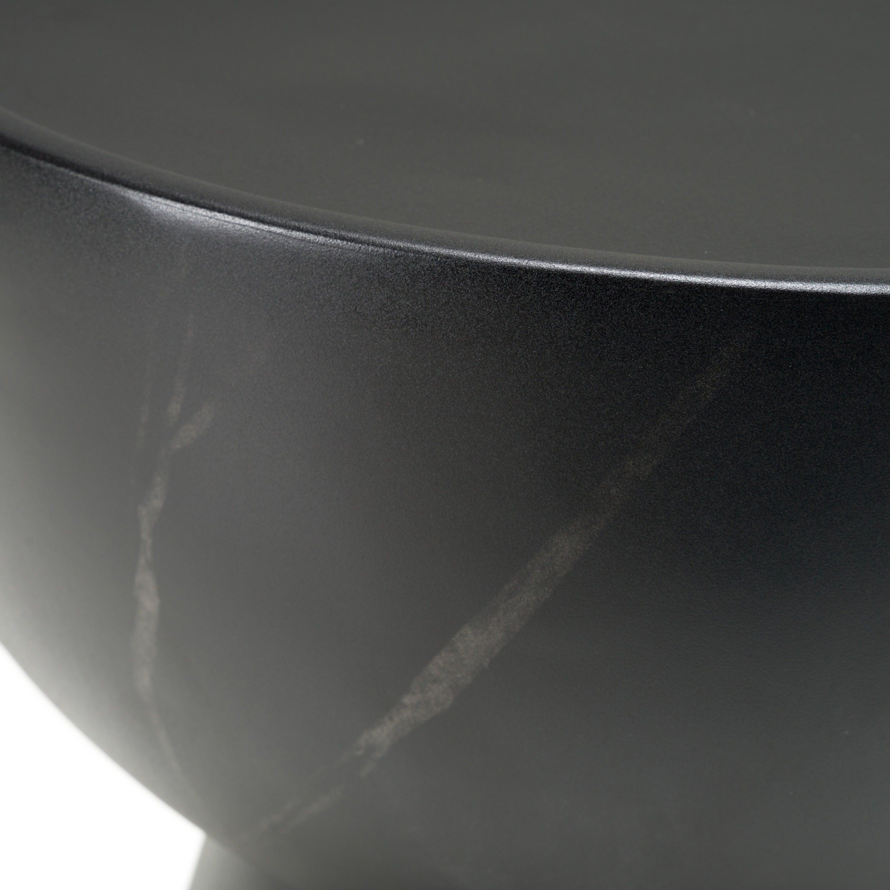 Akron Modern Faux Marble Round End Table