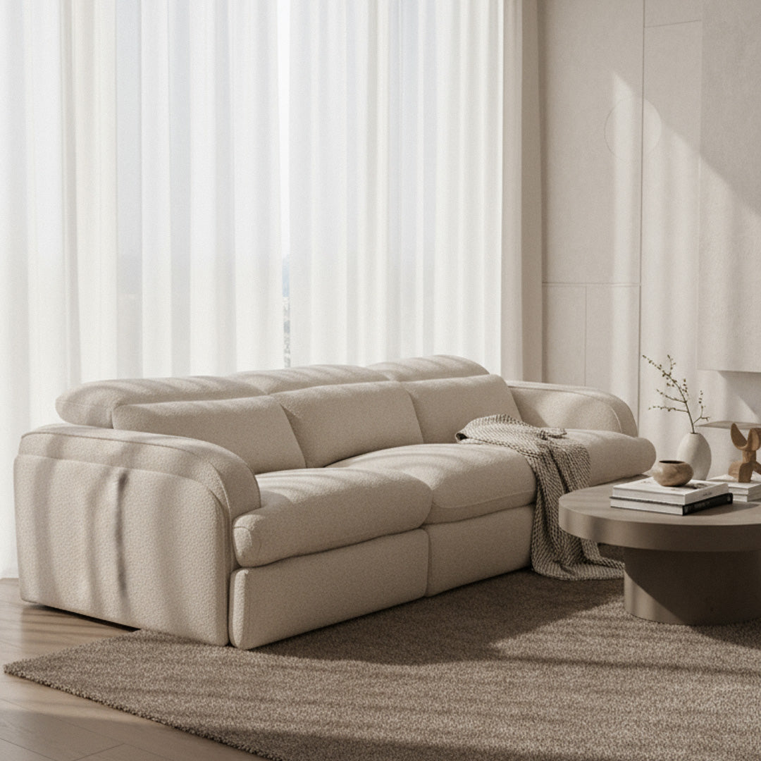 Ambler Modern Fabric Sofa w/ 2 Power Recliners