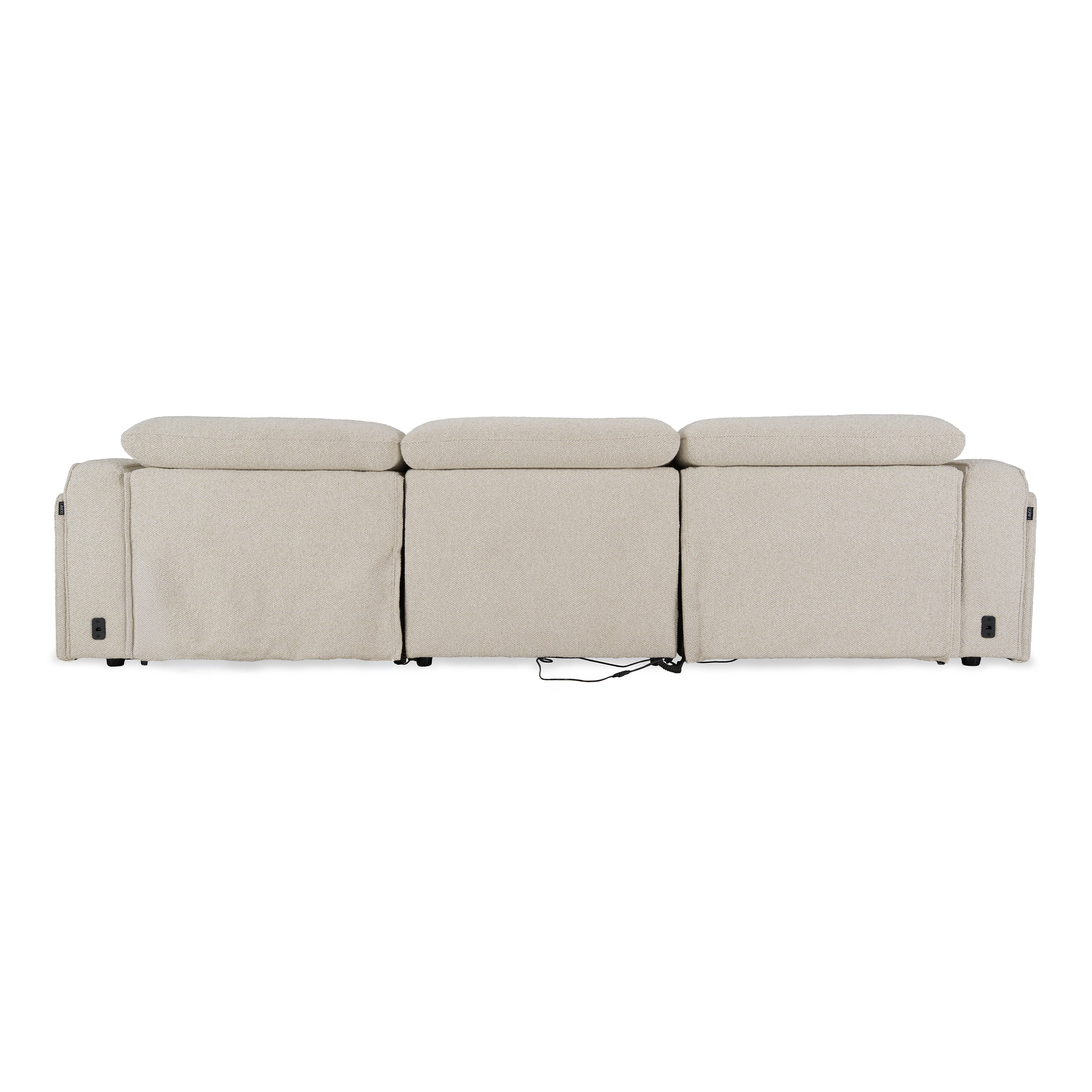 Ambler Modern Fabric Sofa w/ 2 Power Recliners