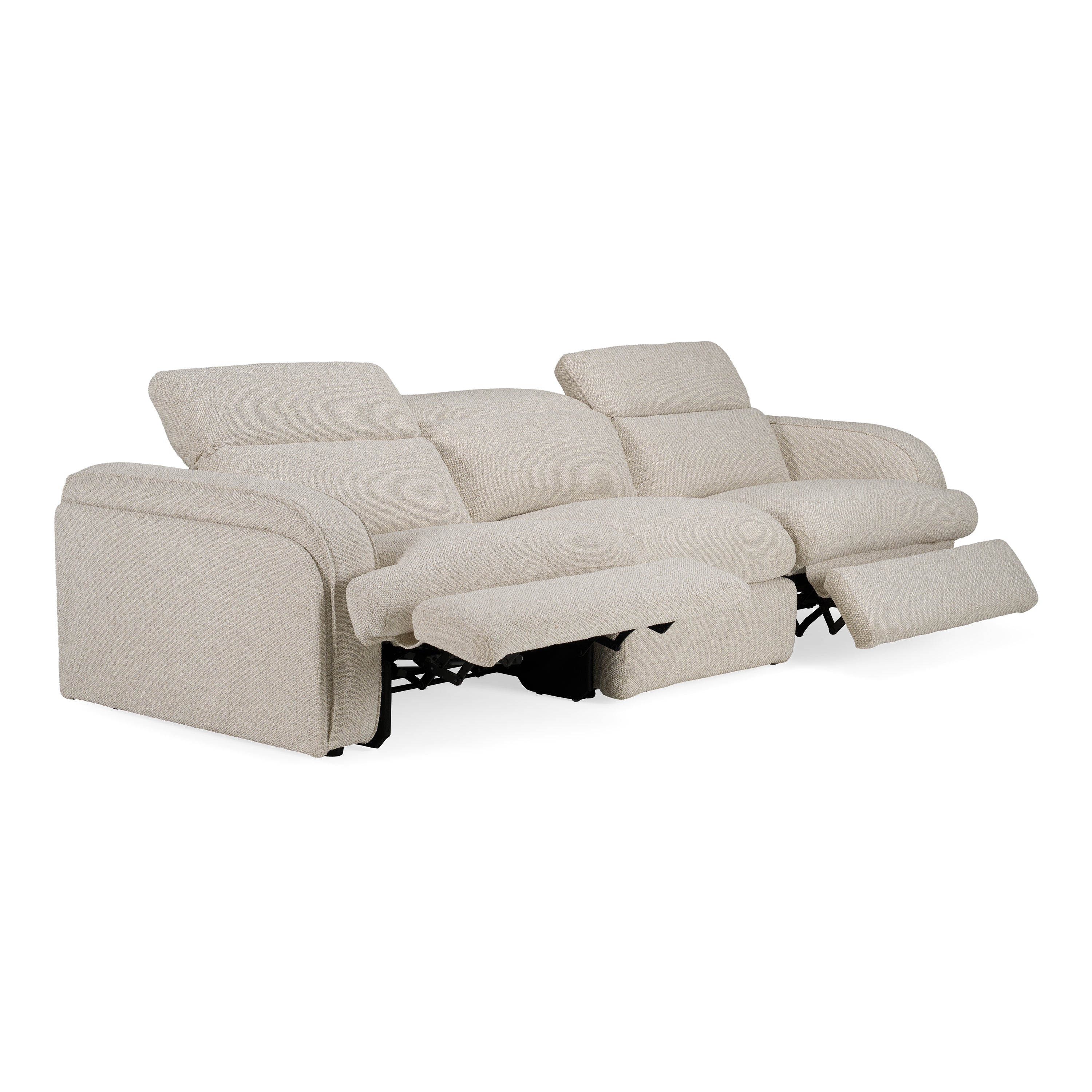 Ambler Modern Fabric Sofa w/ 2 Power Recliners