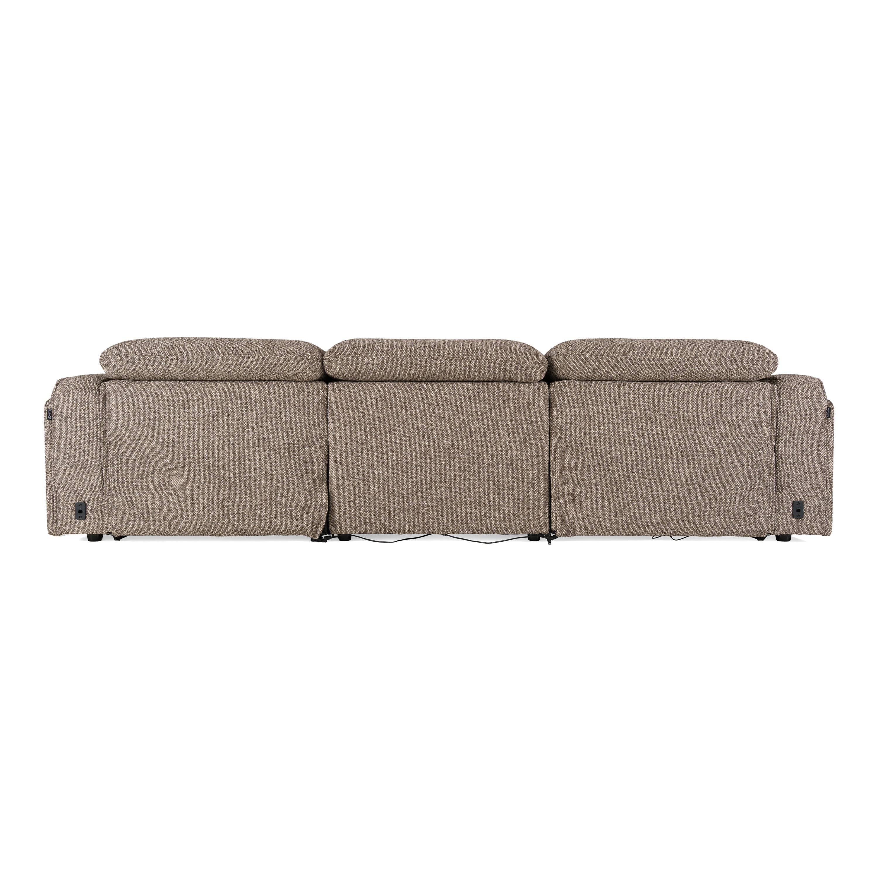 Ambler Modern Fabric Sofa w/ 2 Power Recliners