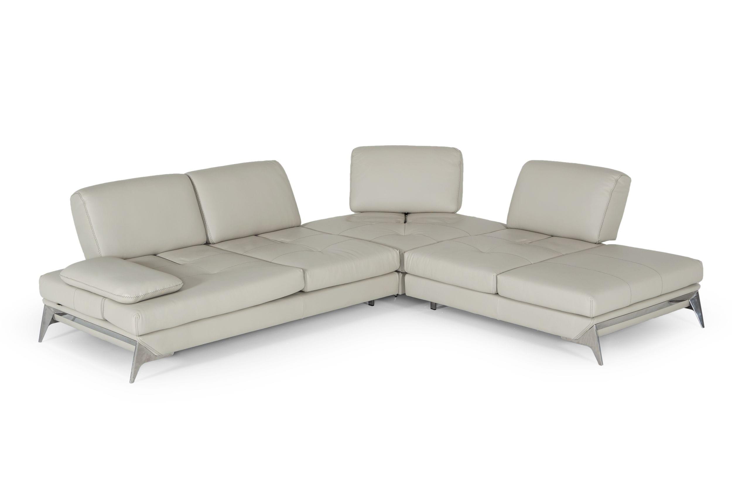 Andrea Modern Leather Sectional Sofa