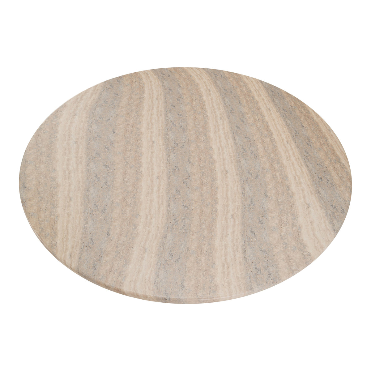 Aragats - Modern Faux Travertine Concrete Round Dining Table