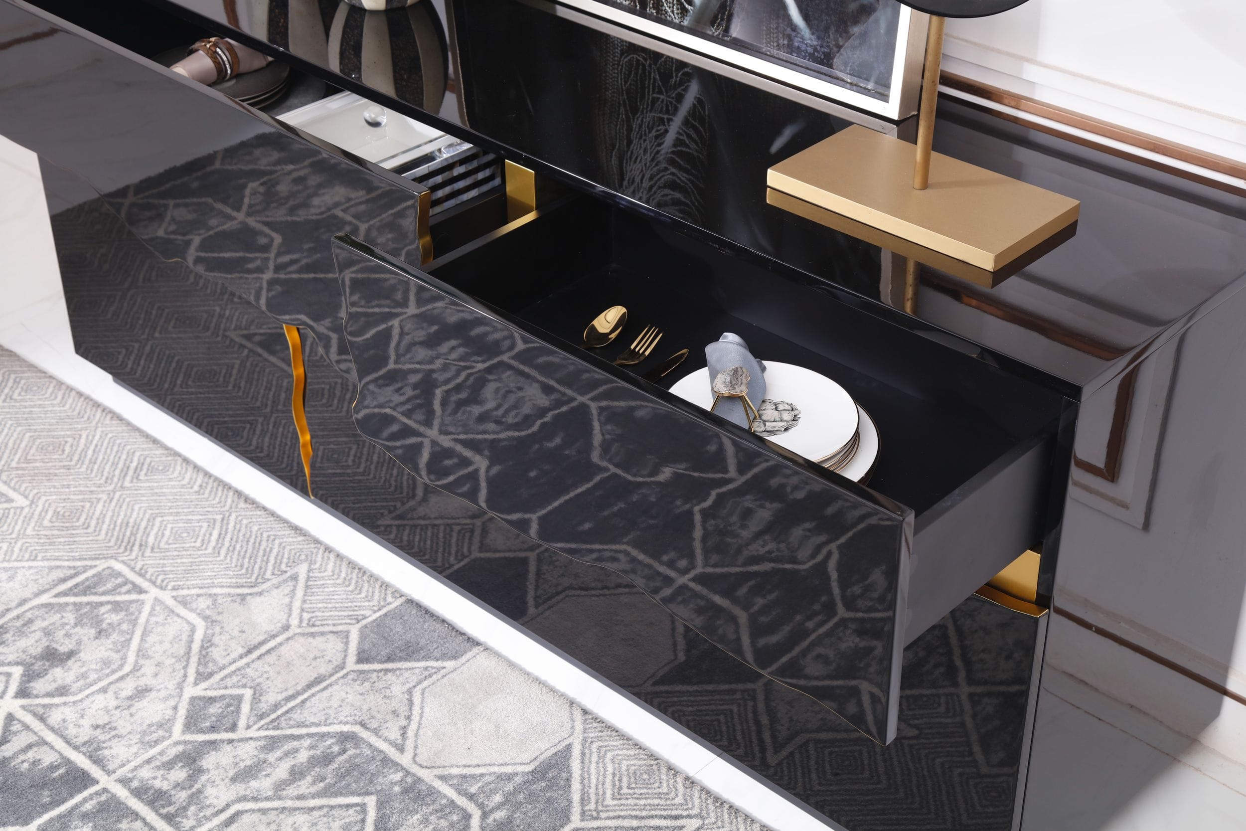 Aspen Modern High Gloss Buffet