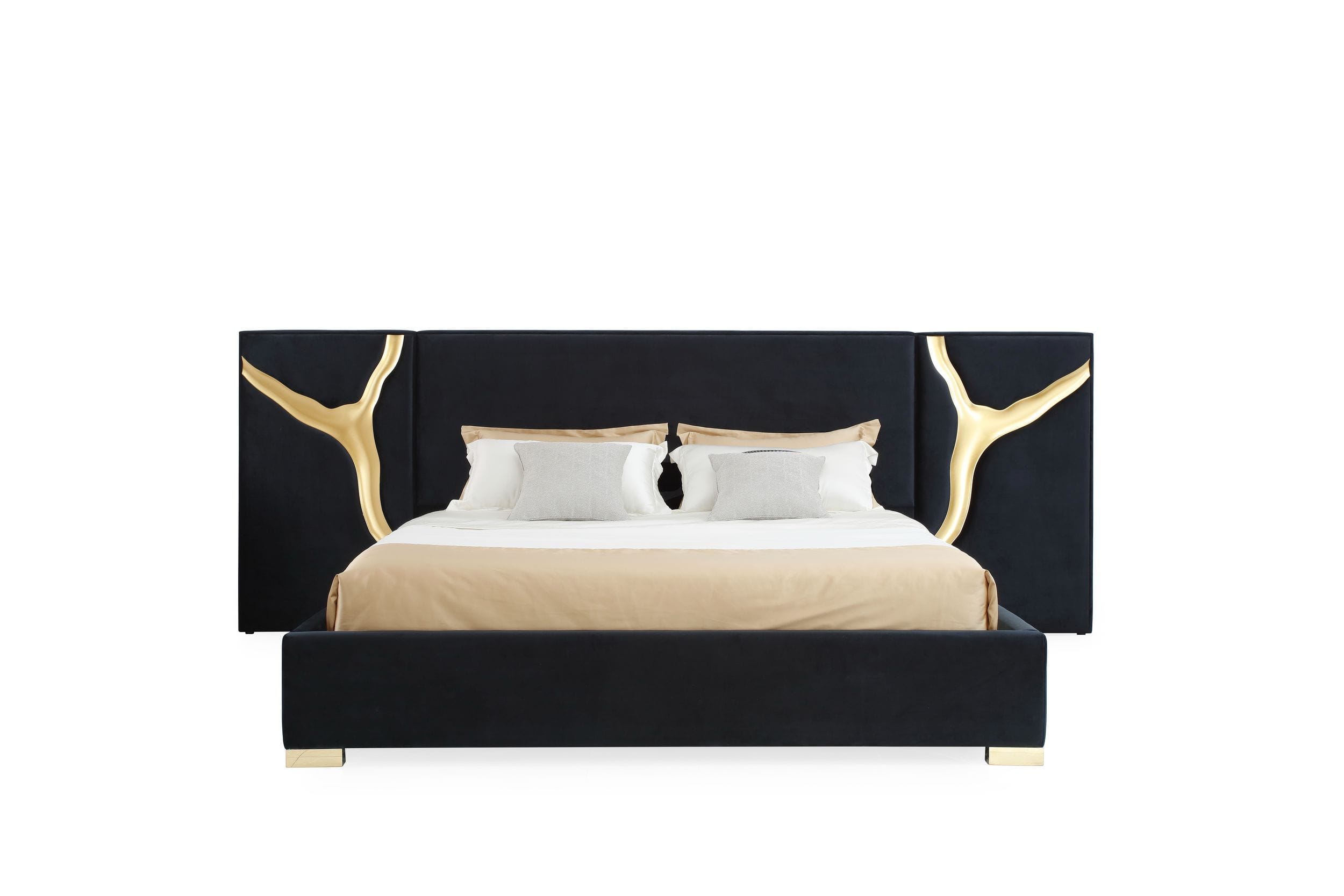 Aspen Modern Bed and Nightstands