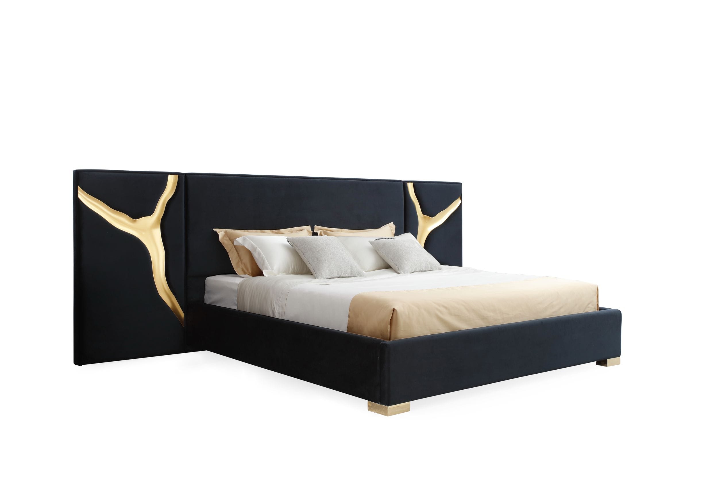 Aspen Modern Bed and Nightstands