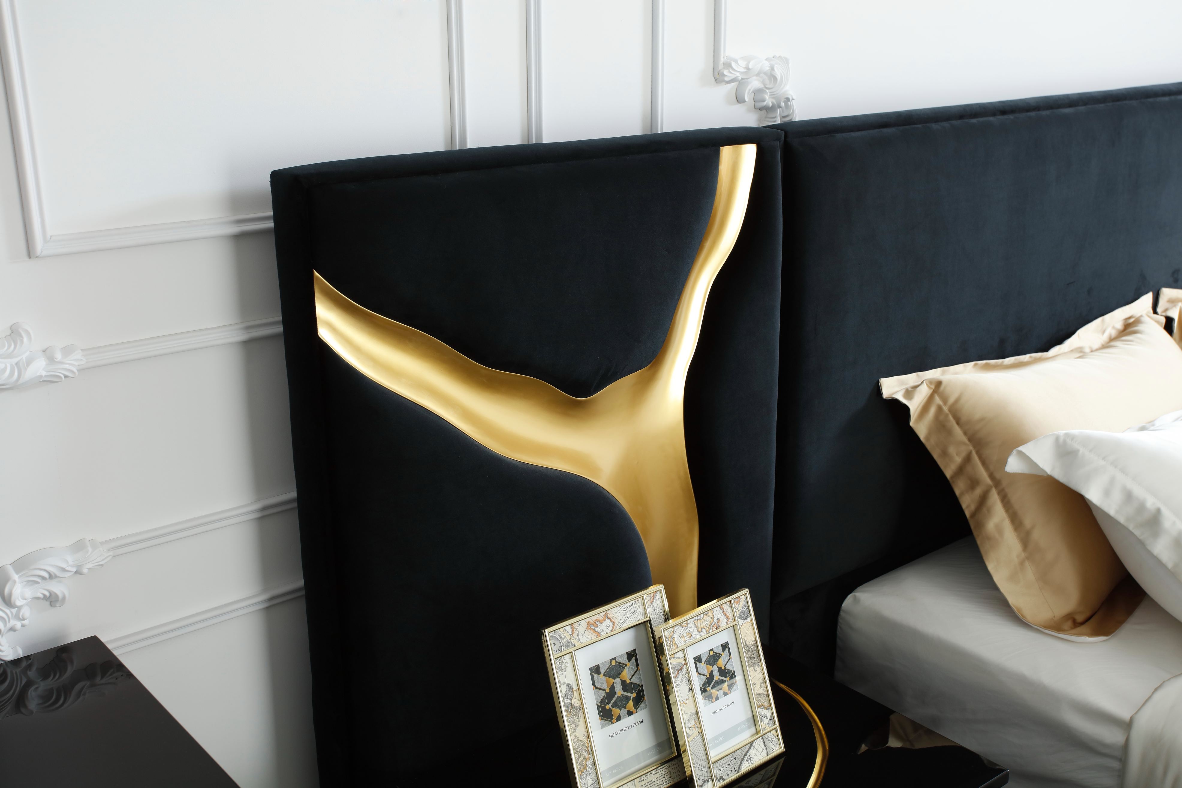 Aspen Modern Bed and Nightstands