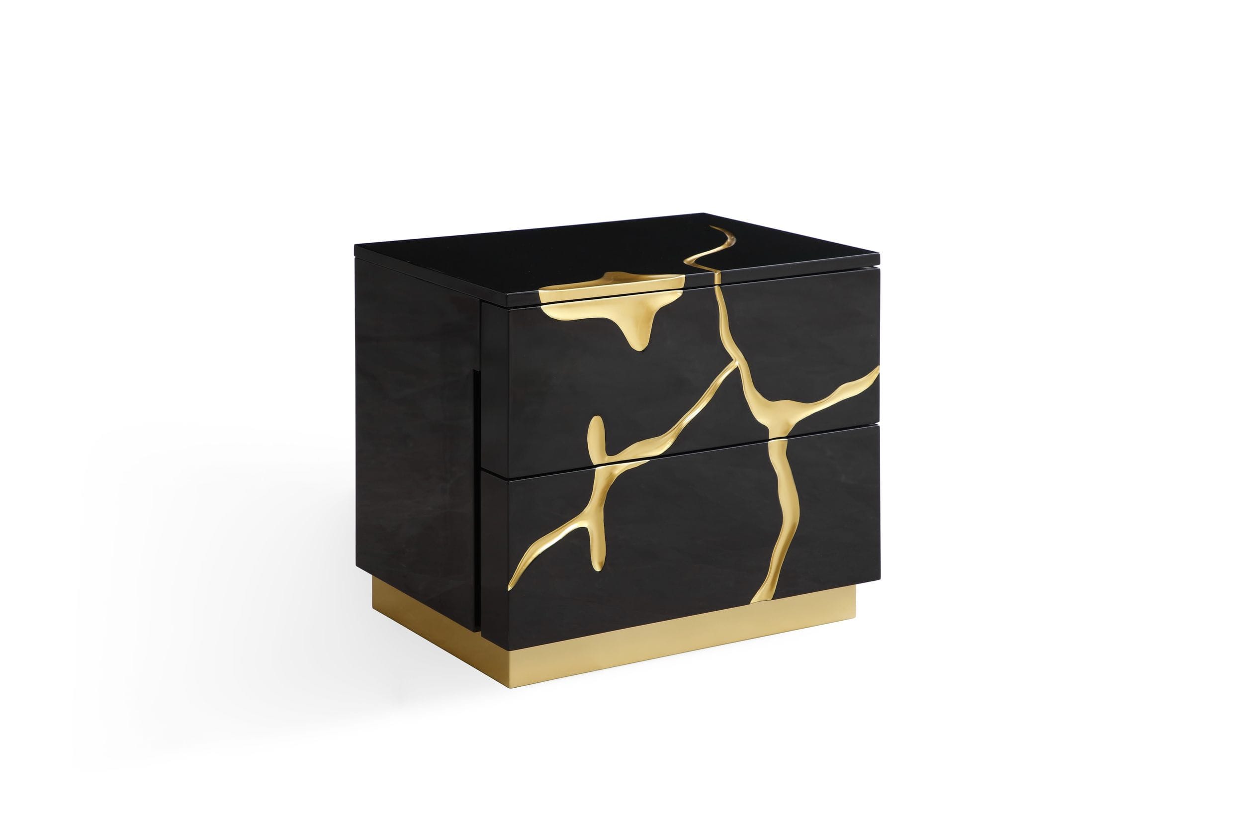 Aspen Modern Bed and Nightstands