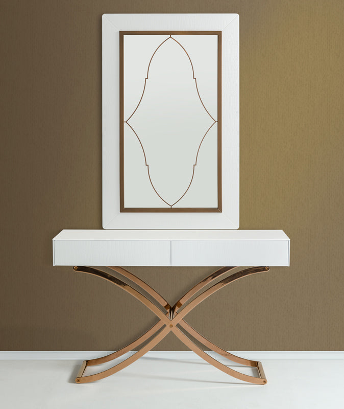 Aversa Modern Crocodile Console Table & Mirror