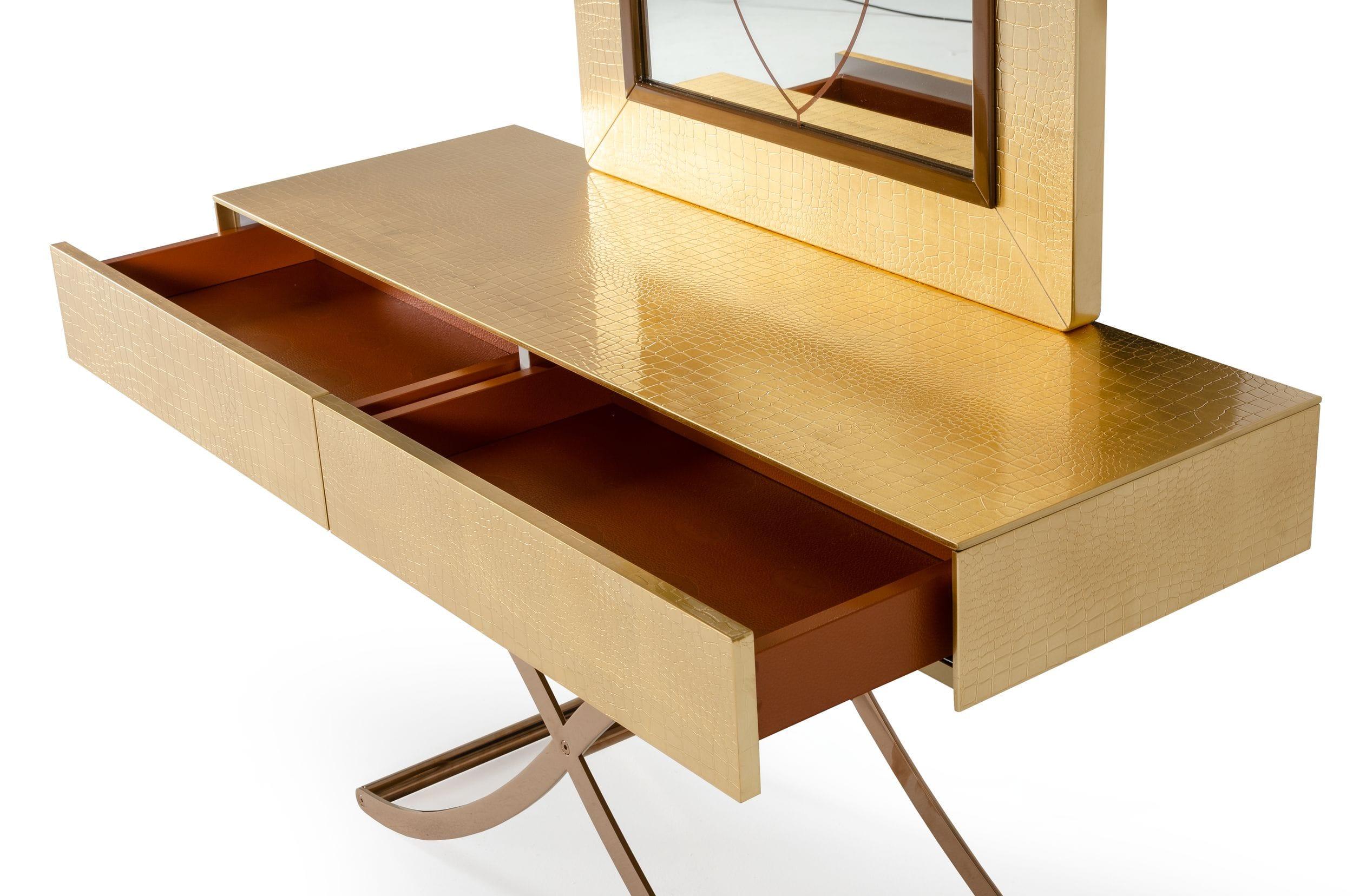 Aversa Crocodile Console Table & Mirror