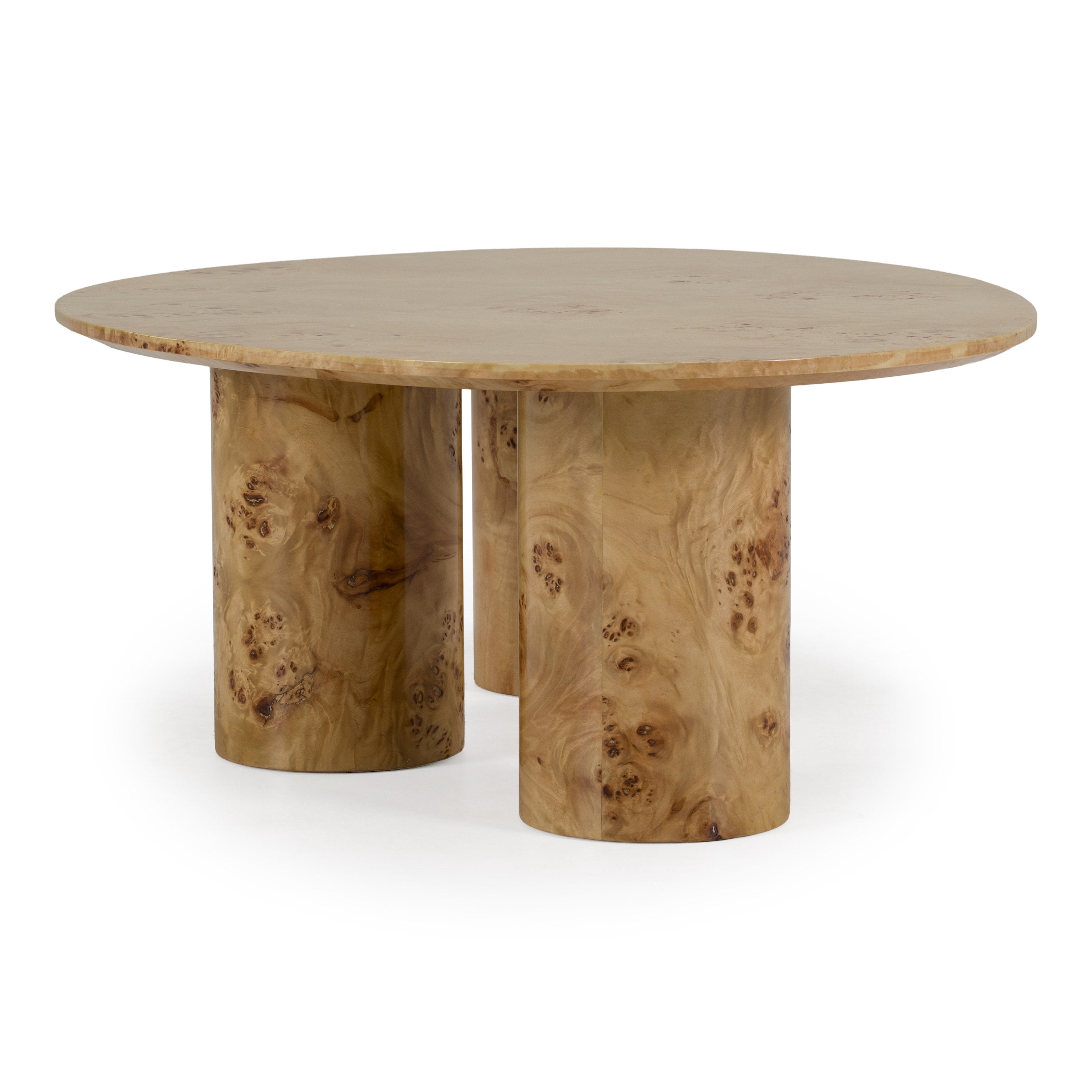 Avril Modern Burl Freeform Coffee Table