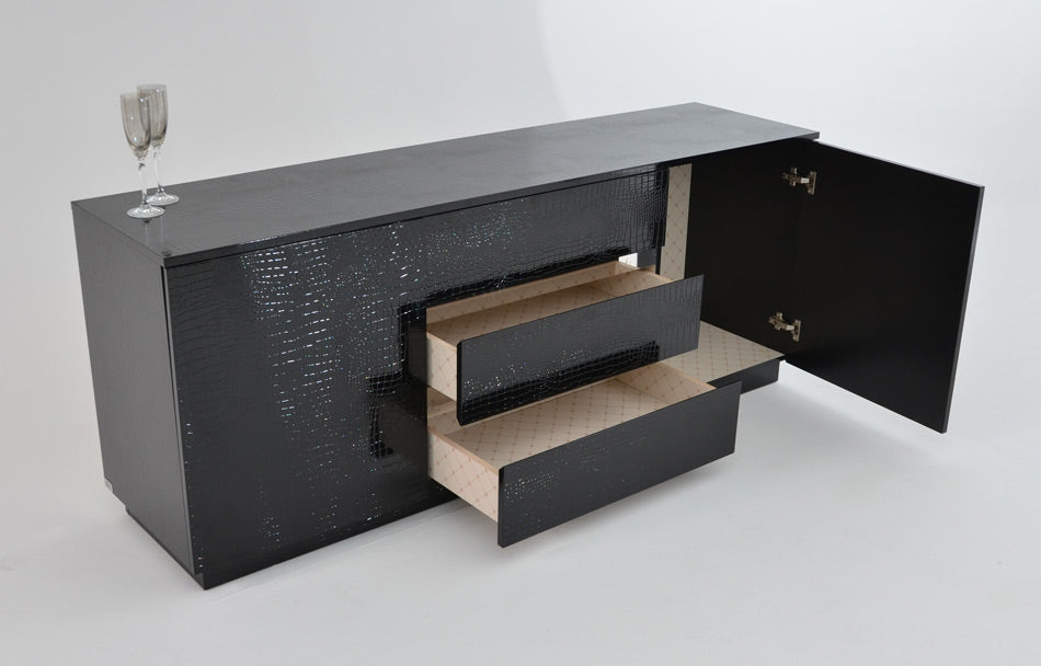 Skyline Modern Crocodile Lacquer Buffet