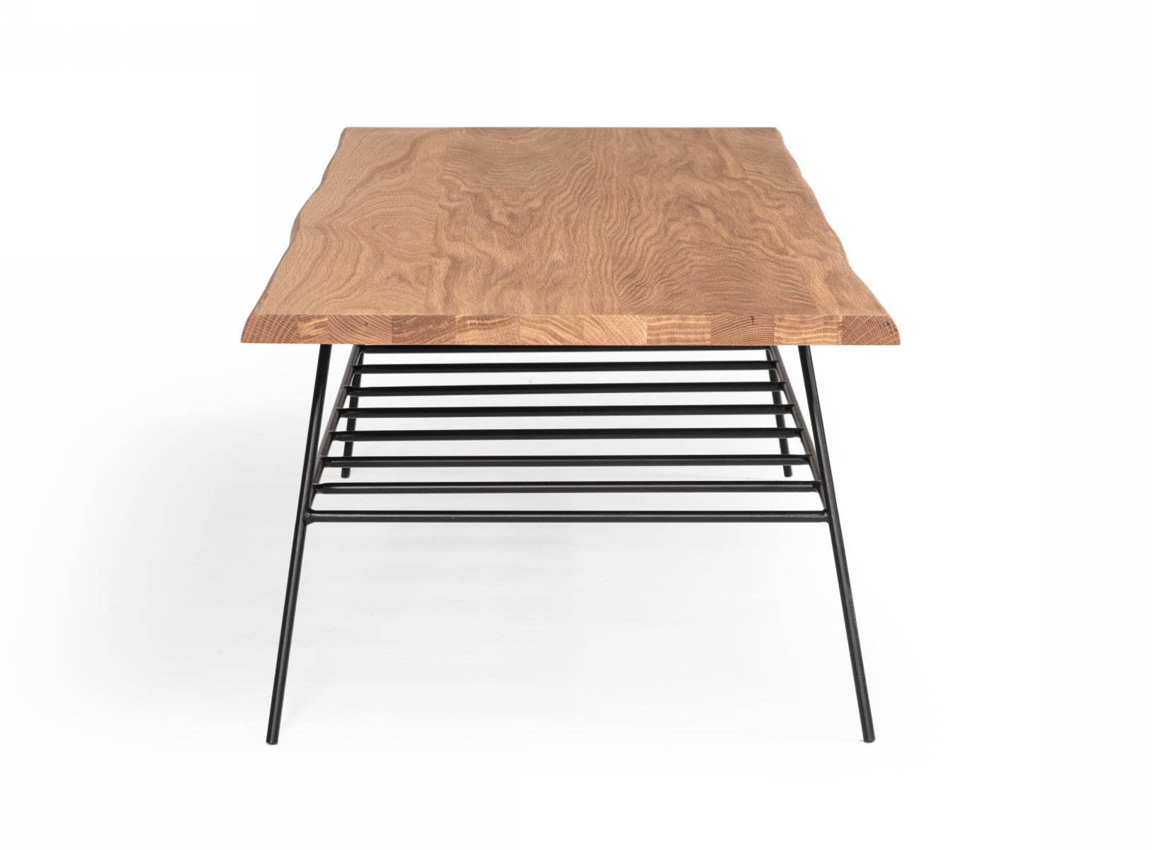 Barnum Industrial and Iron Live Edge Coffee Table