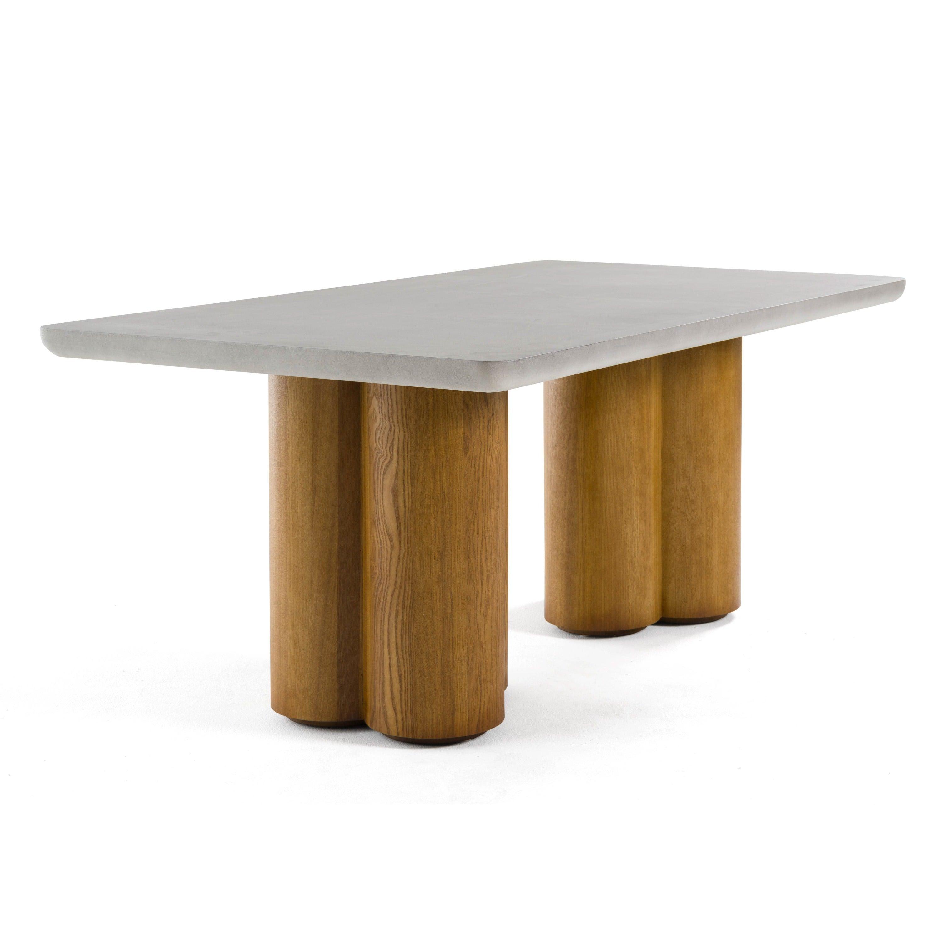 Bateman Modern Faux Concrete Dining Table