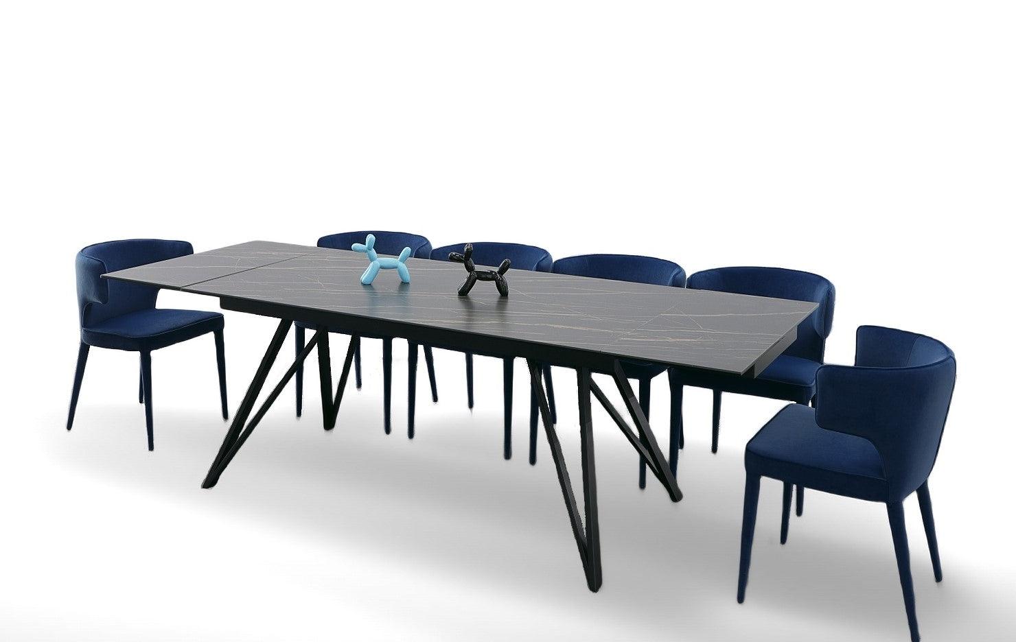 Bobby Modern Ceramic Extendable Dining Table