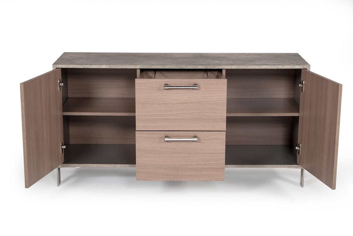 Boston Modern Faux Concrete Office File Cabinet