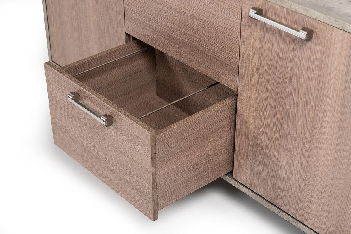 Boston Modern Faux Concrete Office File Cabinet