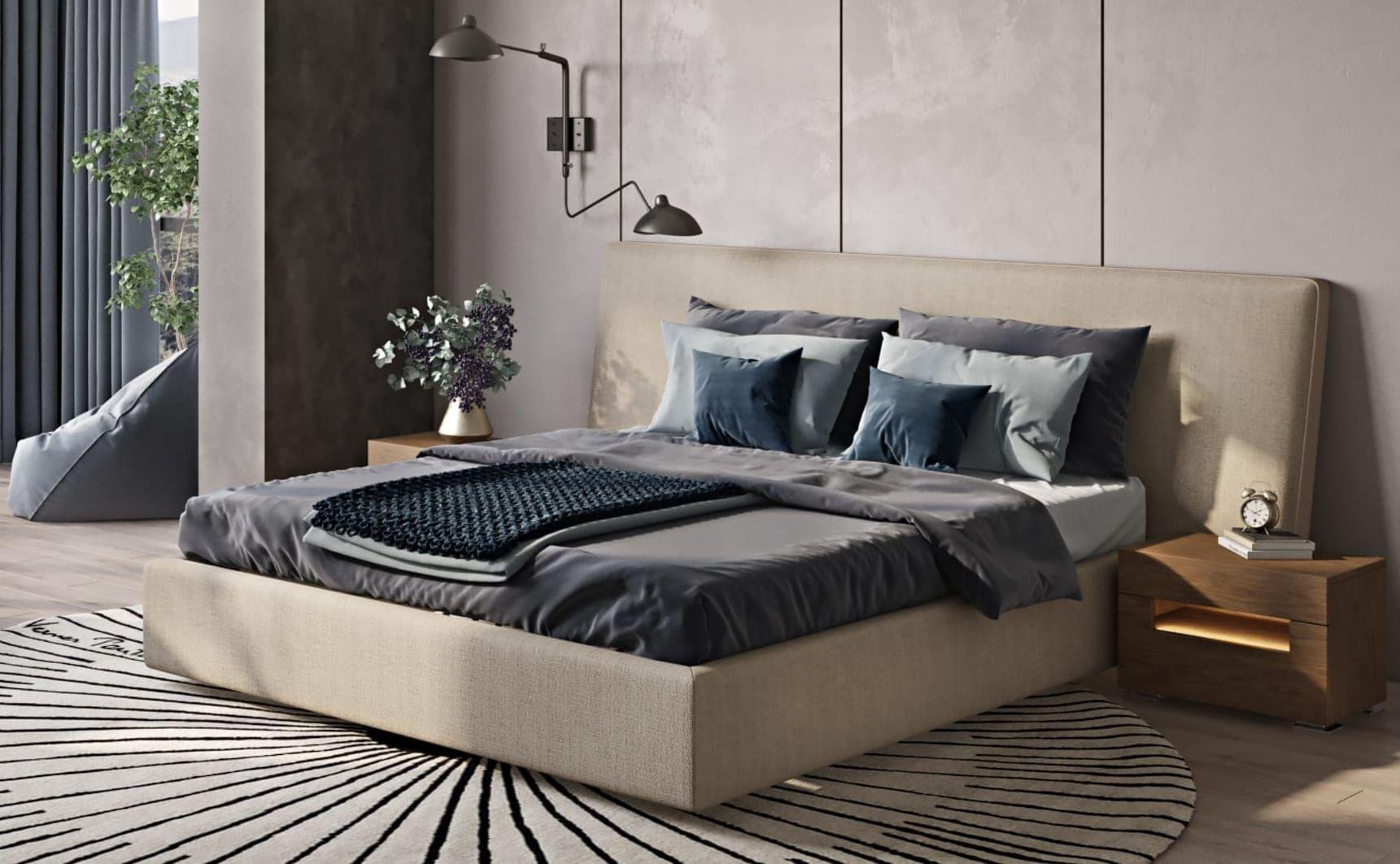 Brittany Modern Fabric Bed