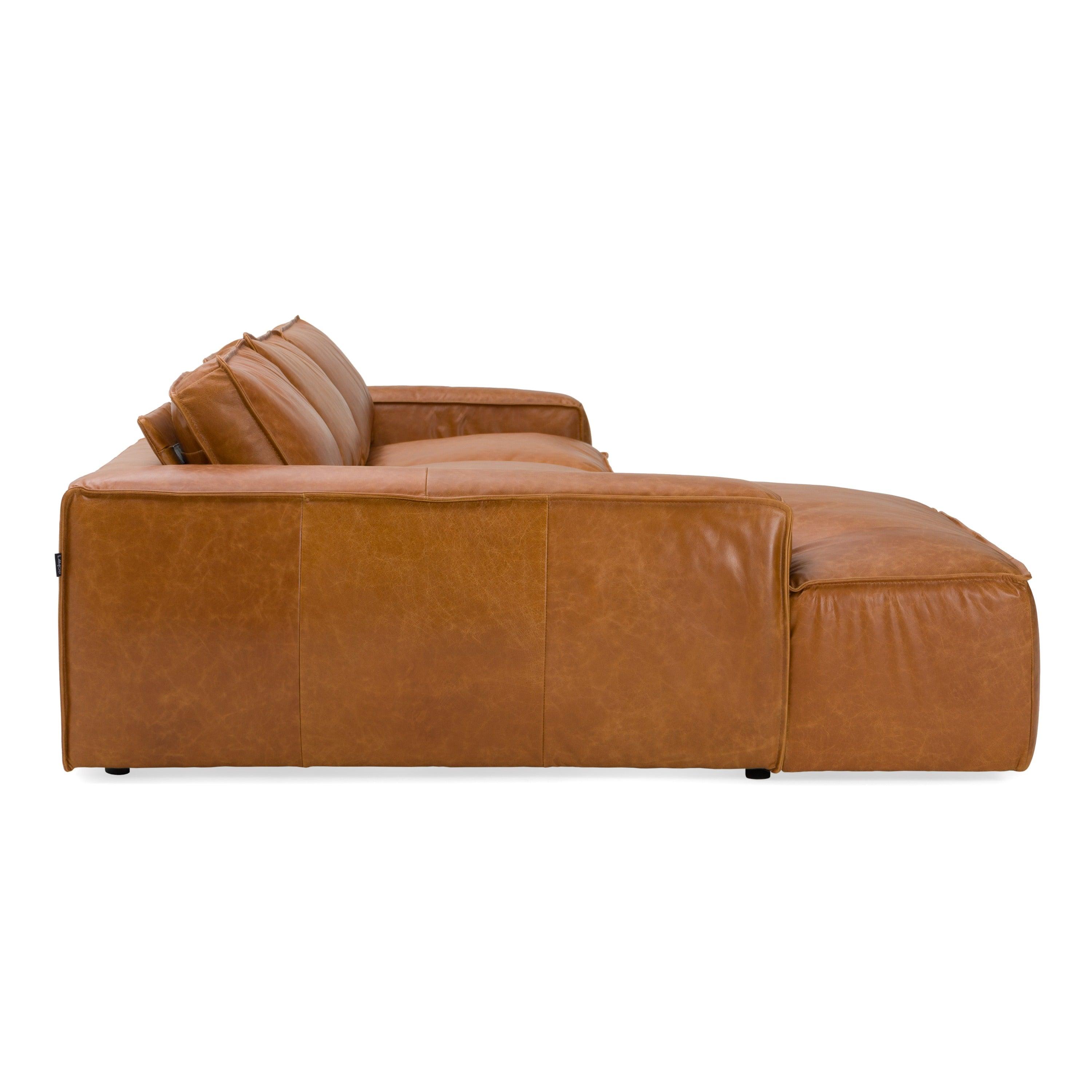 Cambria Modern LAF Leather Sectional Sofa
