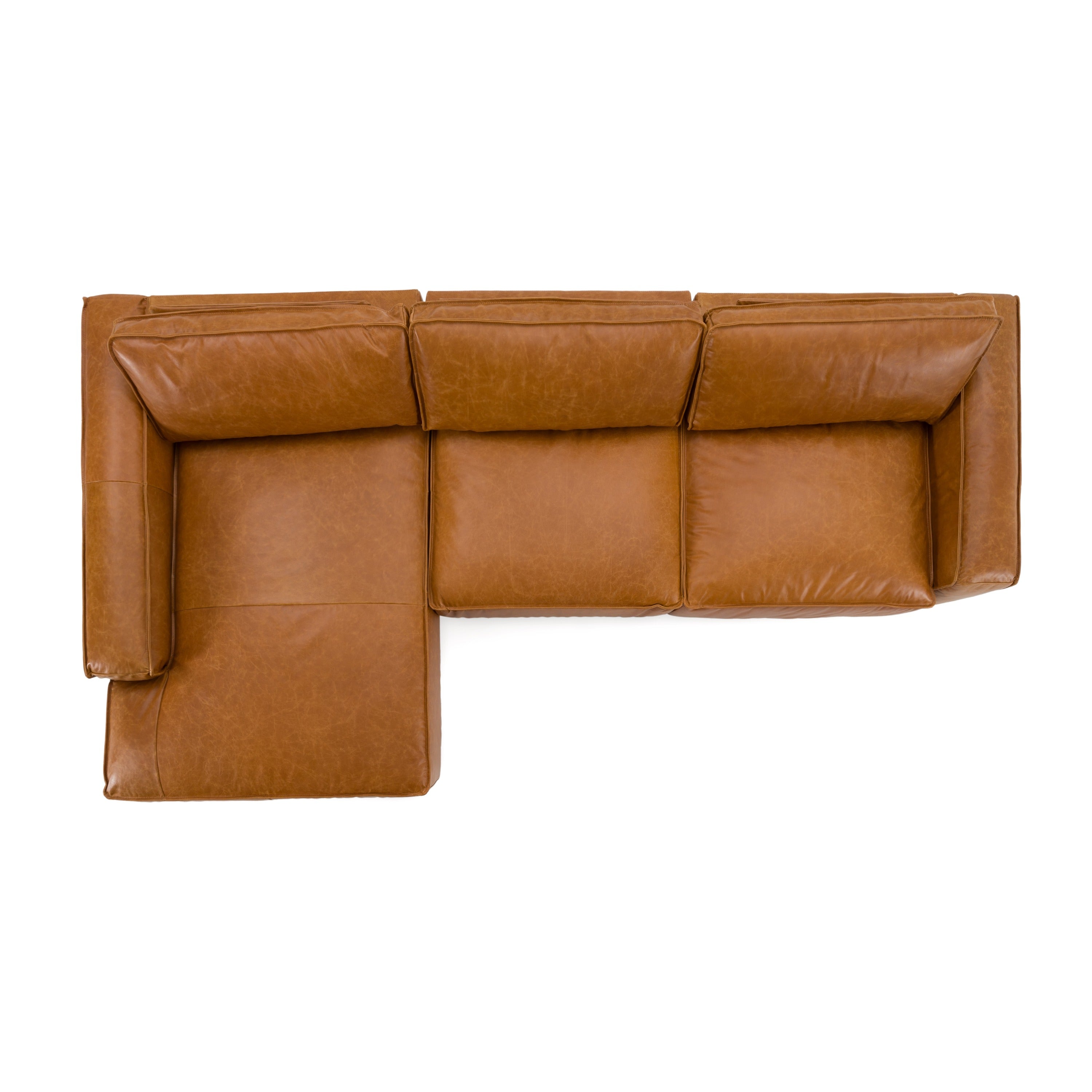 Cambria Modern LAF Leather Sectional Sofa