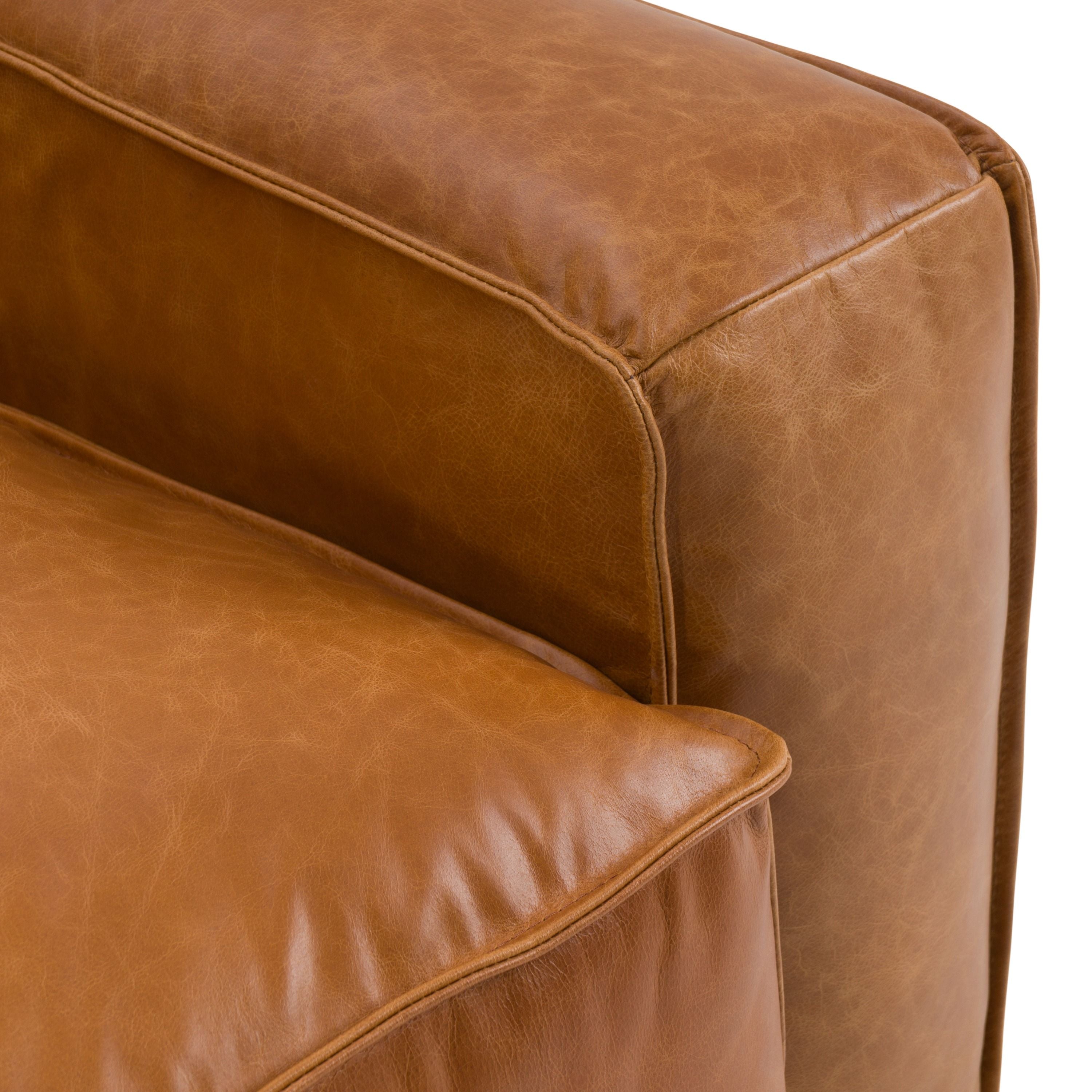 Cambria Modern LAF Leather Sectional Sofa