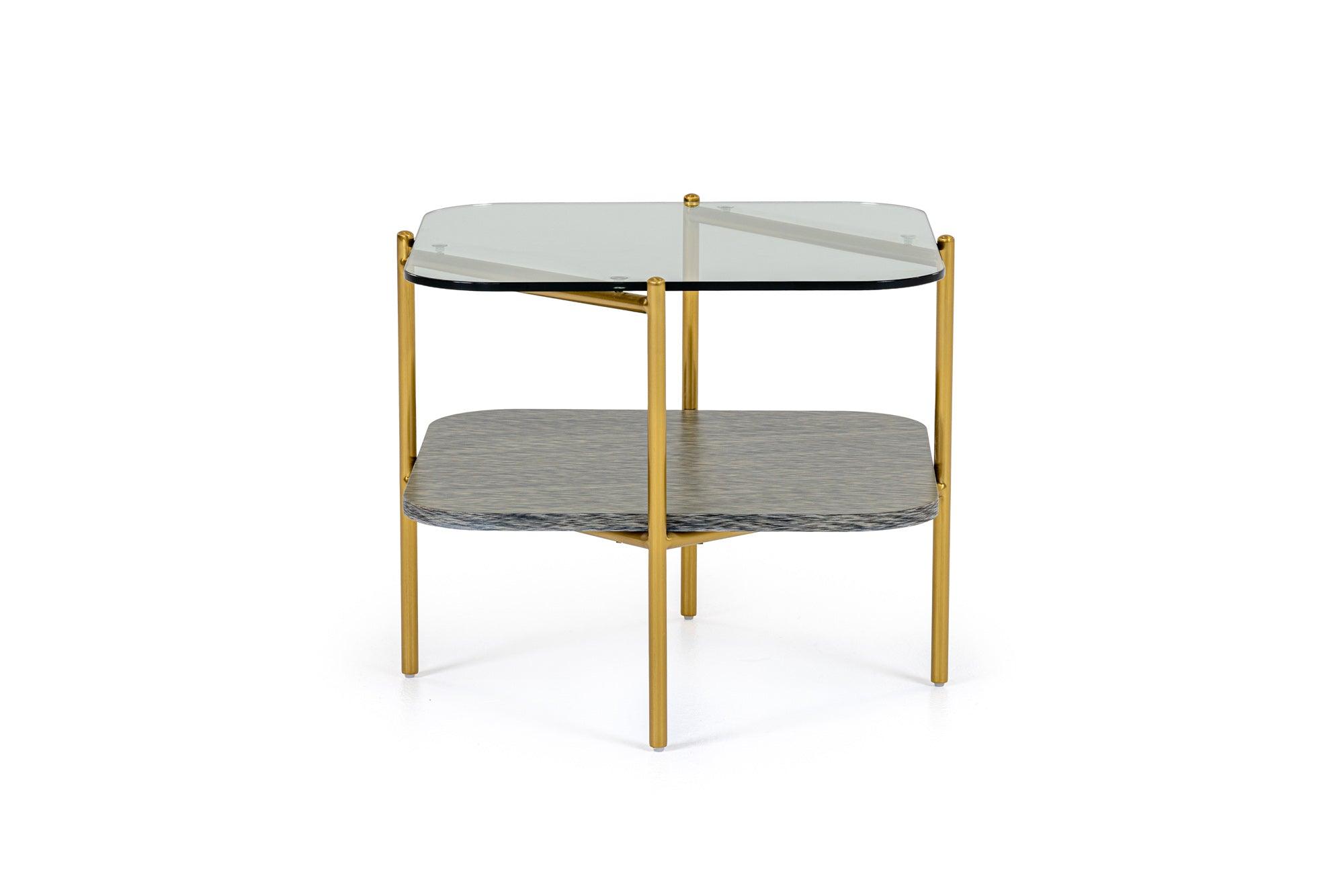 Cari Glam Glass End Table