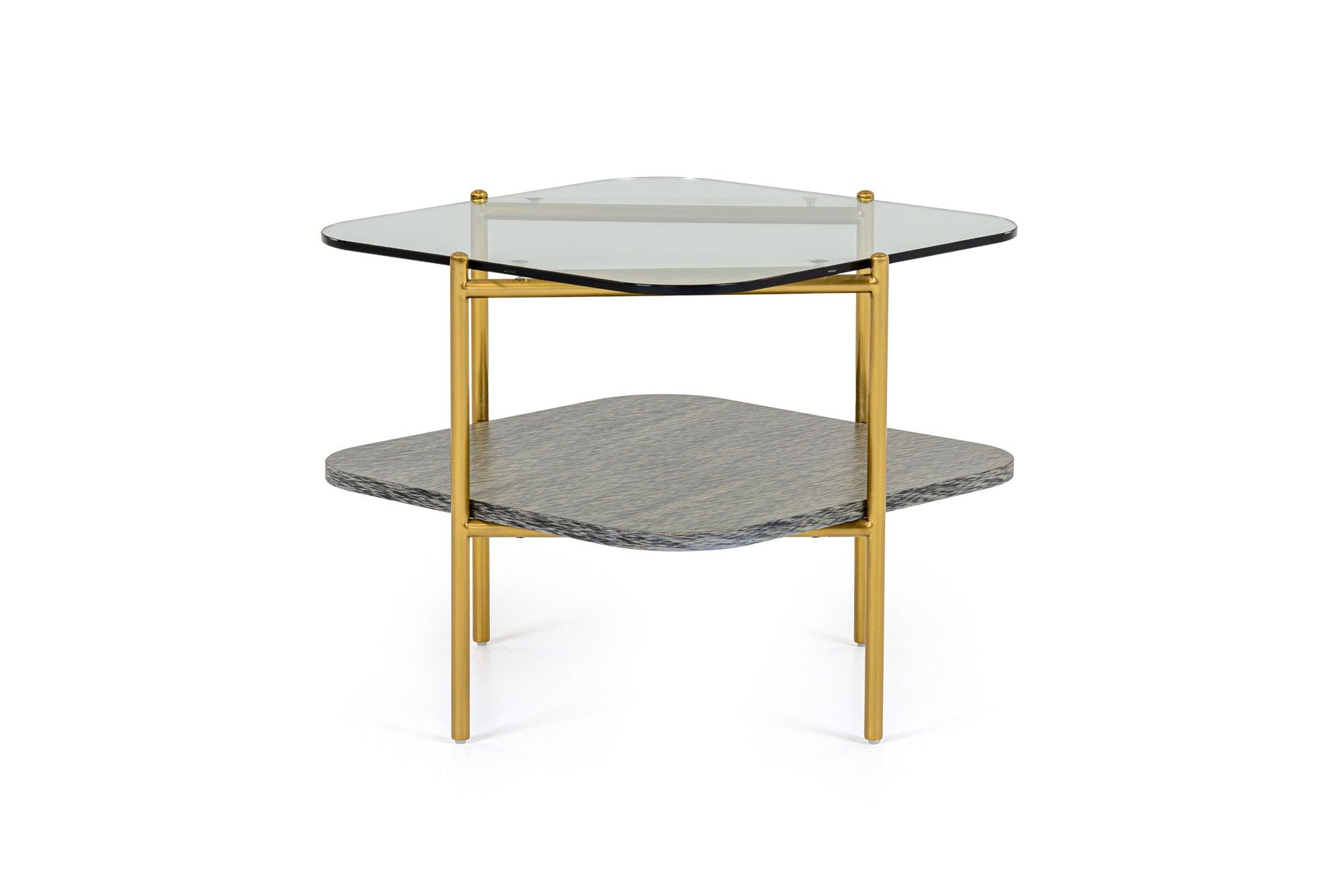 Cari Glam Glass End Table